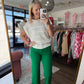 Kelly Green Pop Jeans