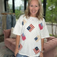 Bow & Button Flag Top