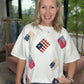 Bow & Button Flag Top