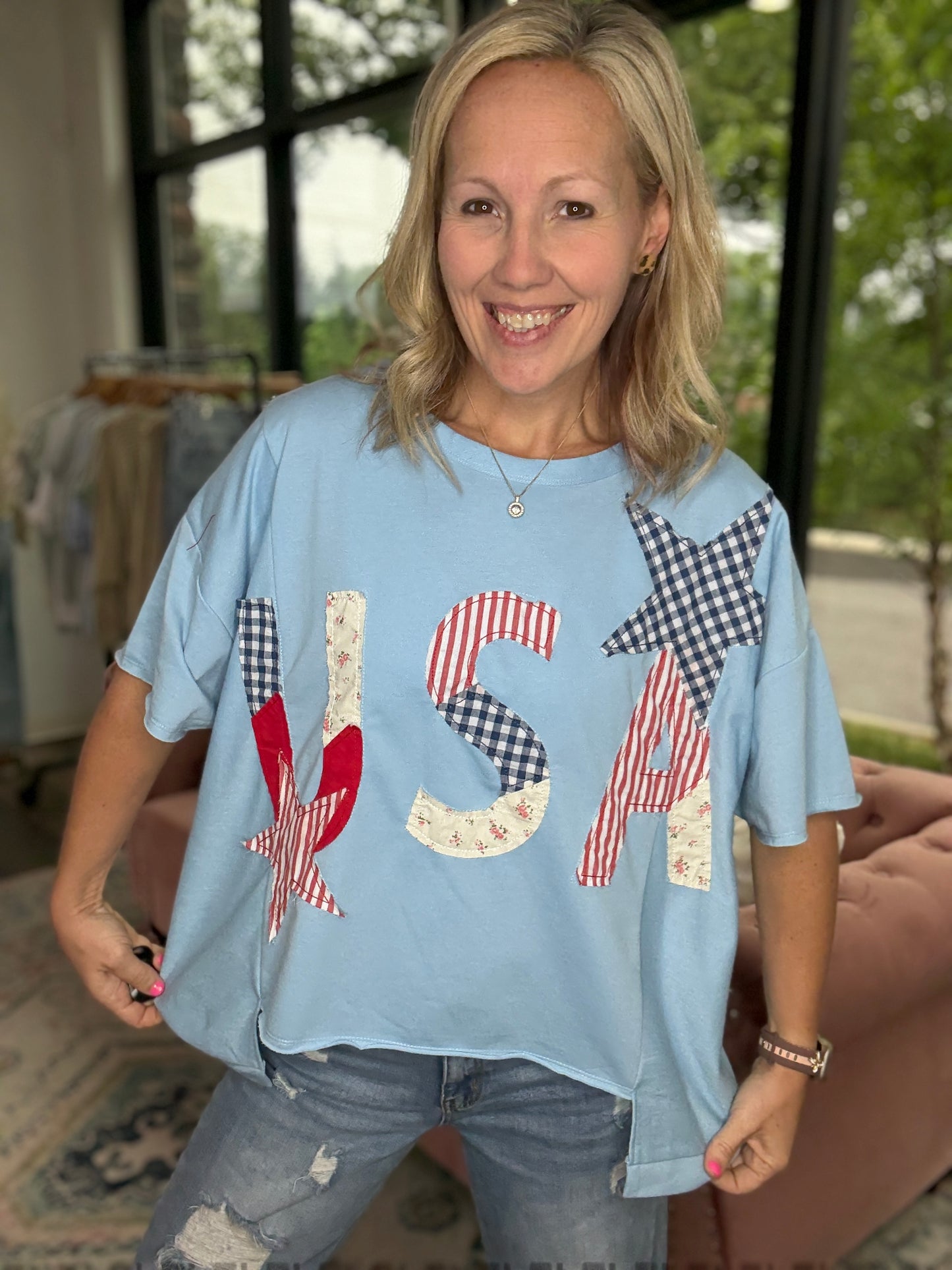 USA Patchwork Top