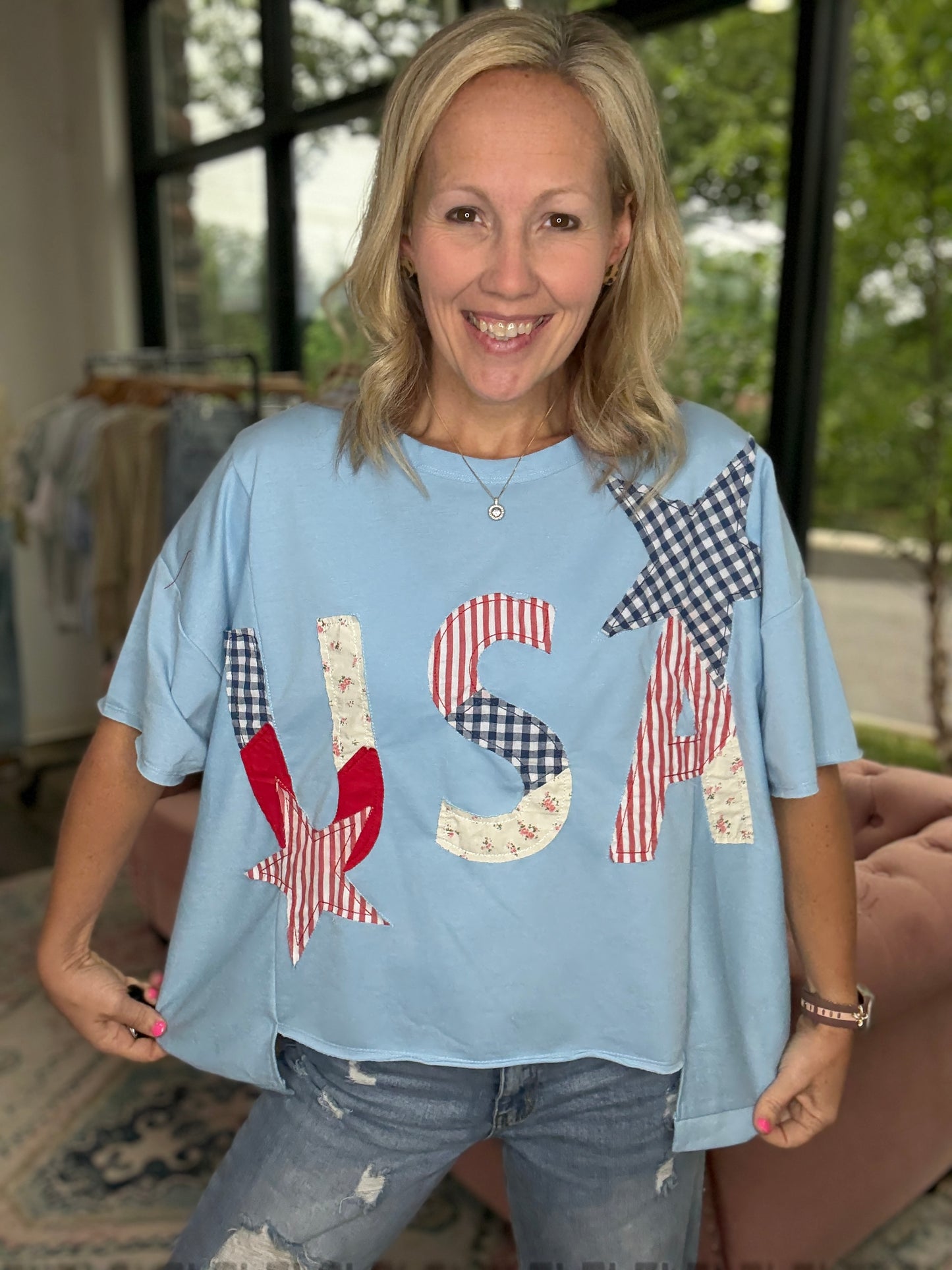 USA Patchwork Top