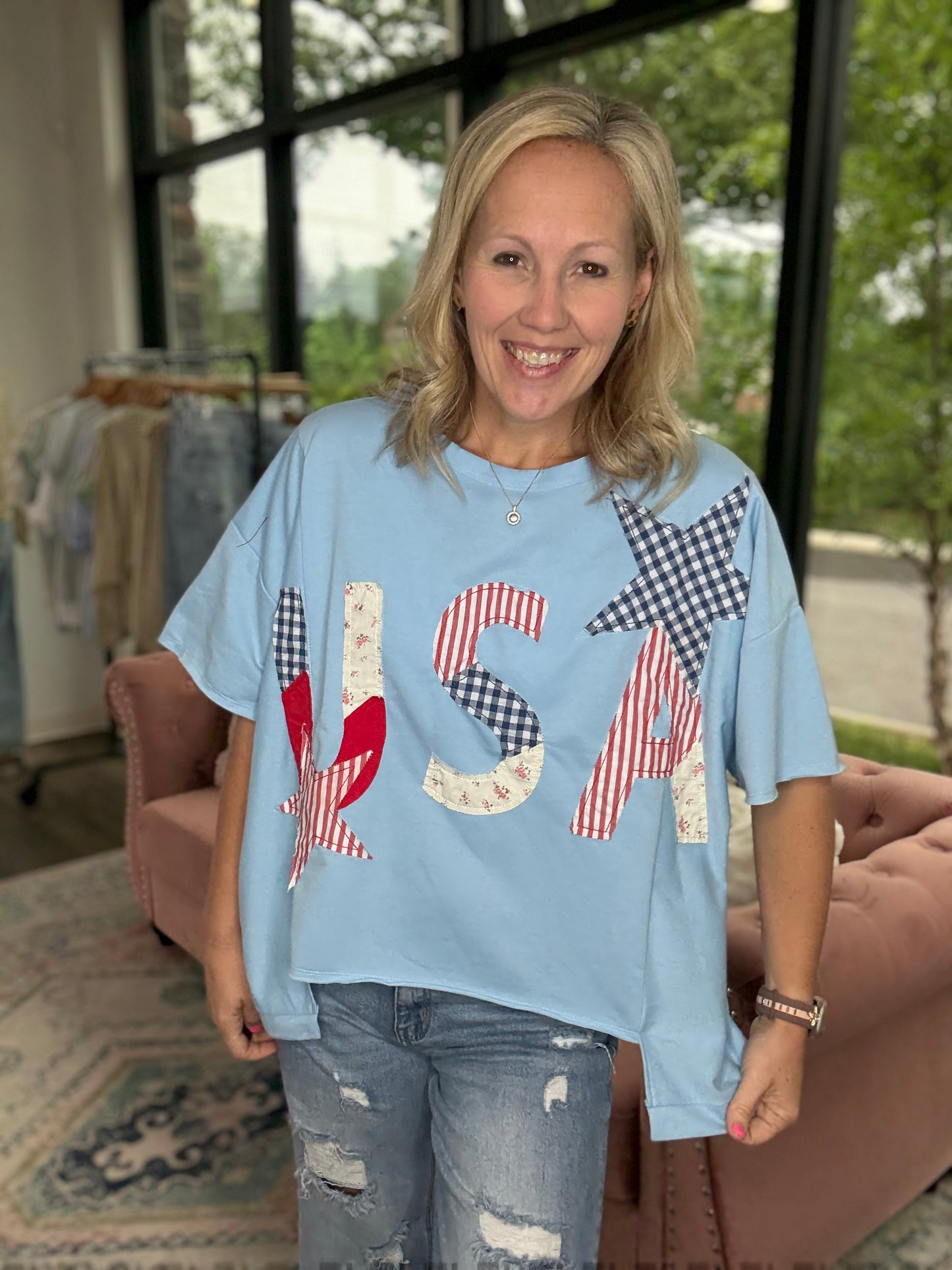 USA Patchwork Top