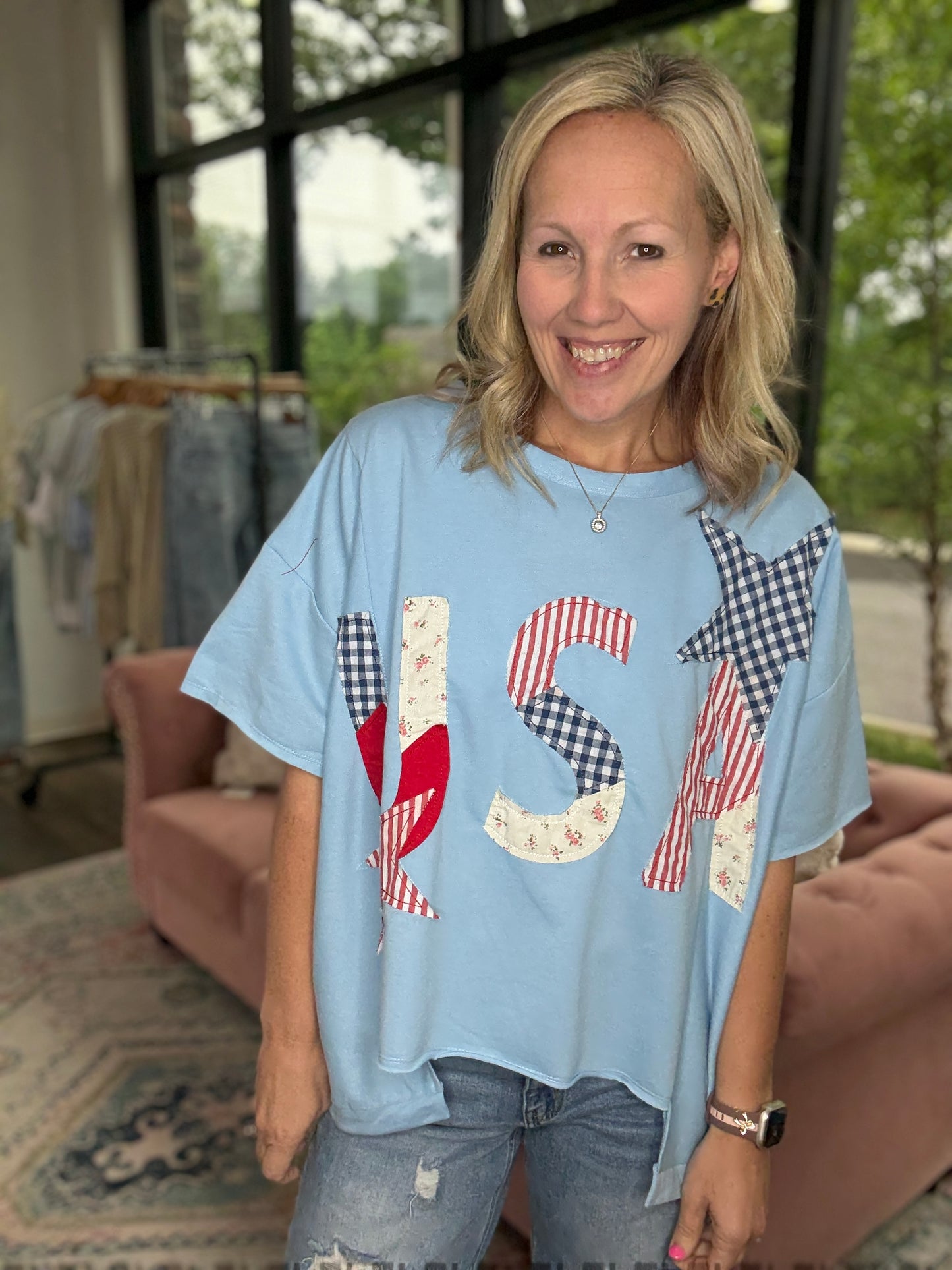 USA Patchwork Top