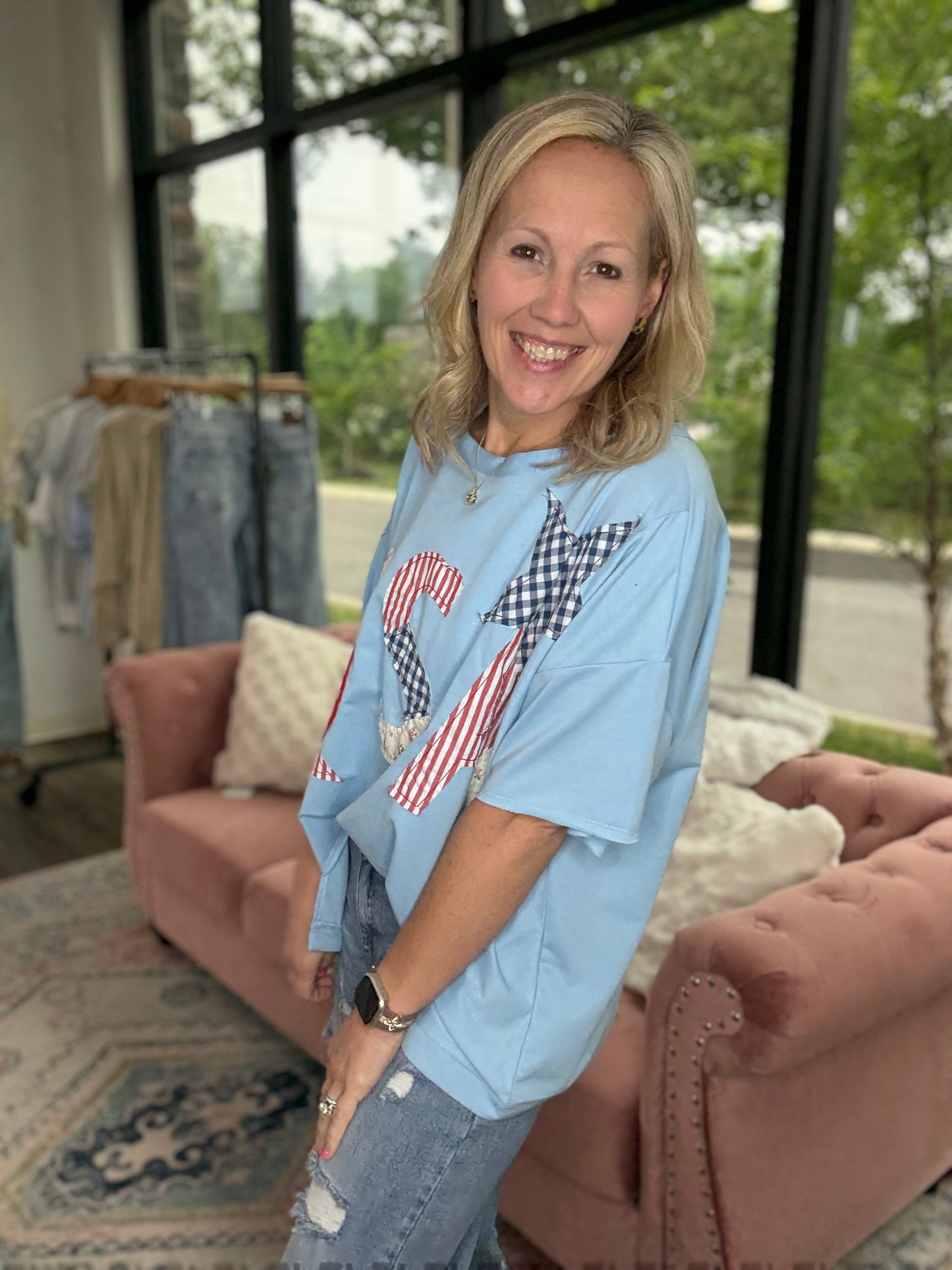 USA Patchwork Top