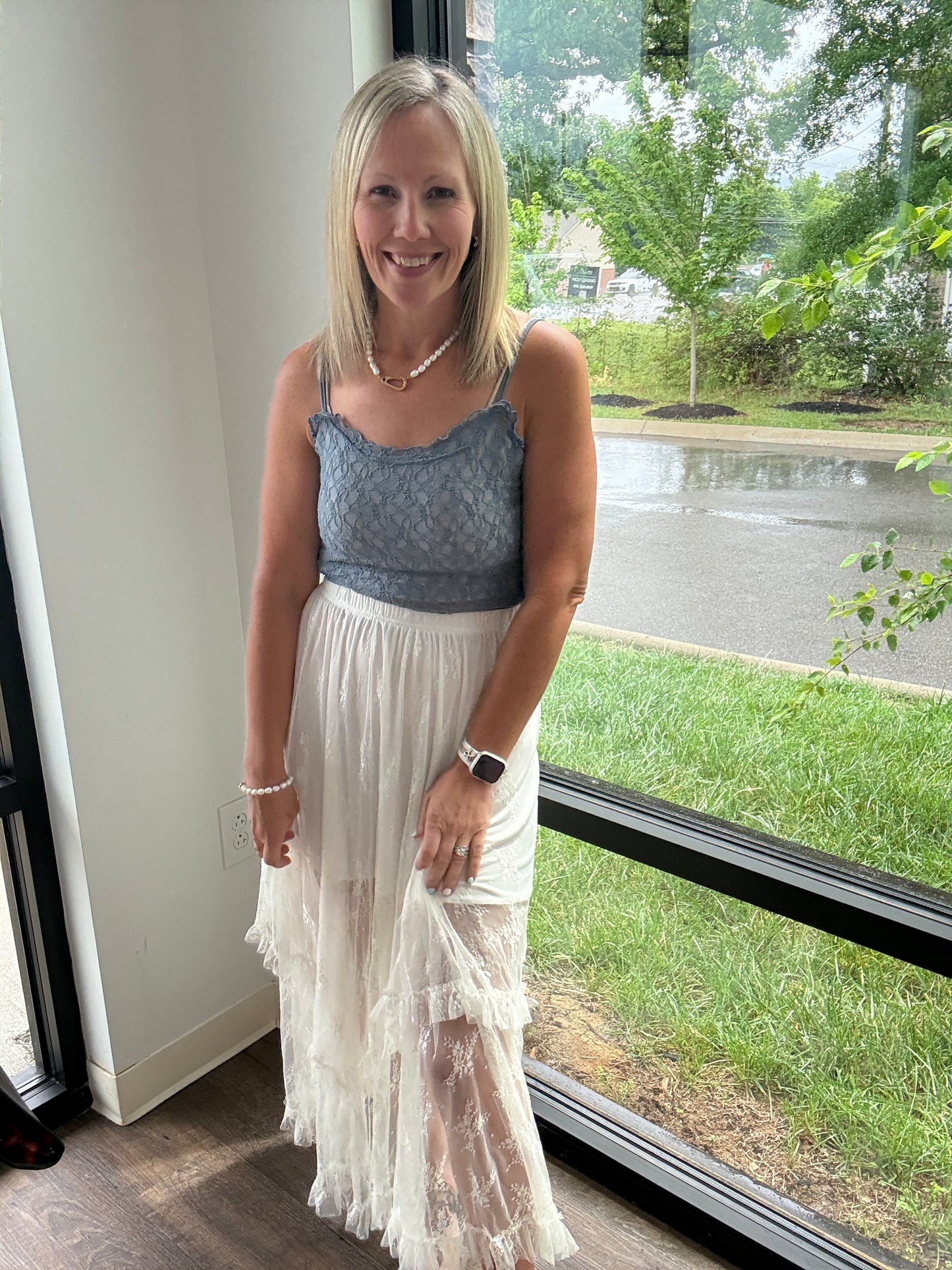 Sweet Lace Cami- Blue
