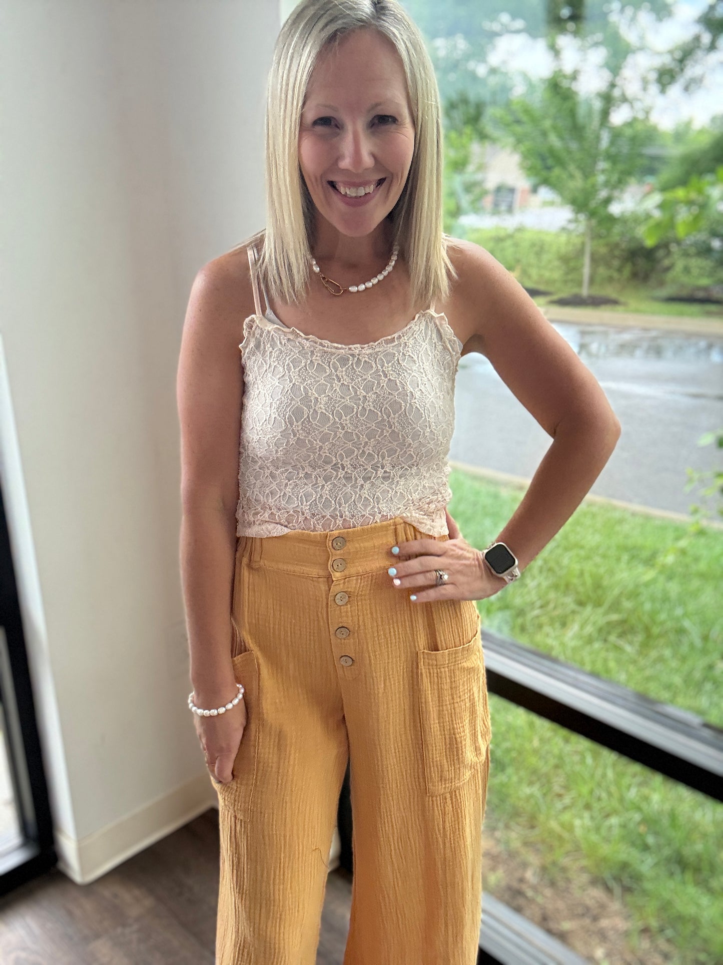 Sweet Lace Cami- Cream