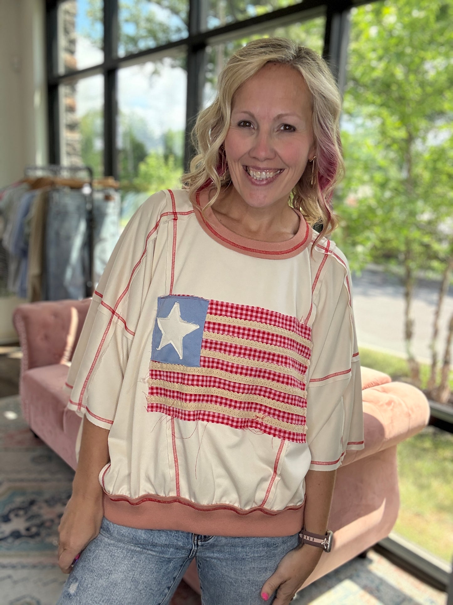 Stars & Stitch Top