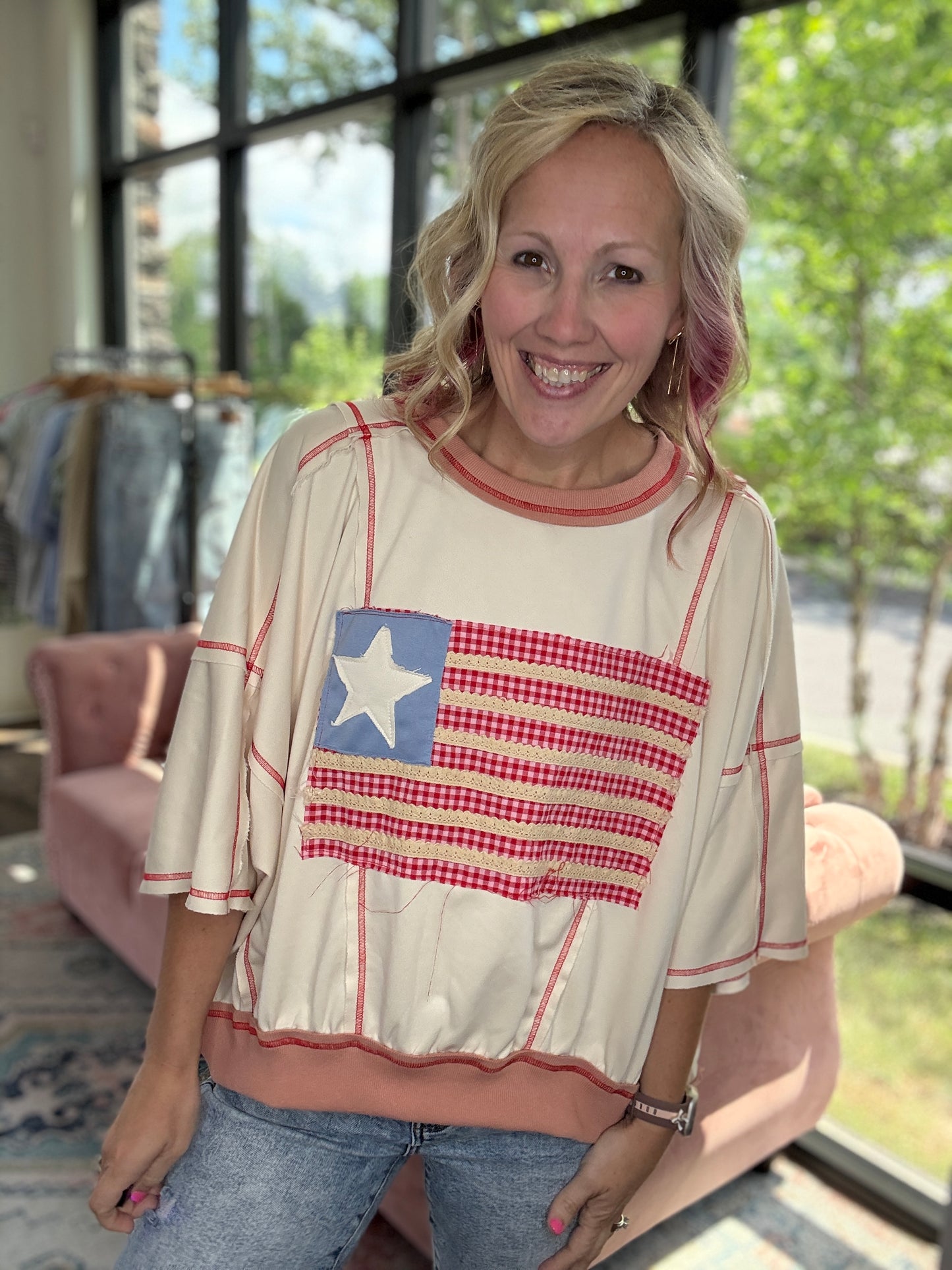 Stars & Stitch Top