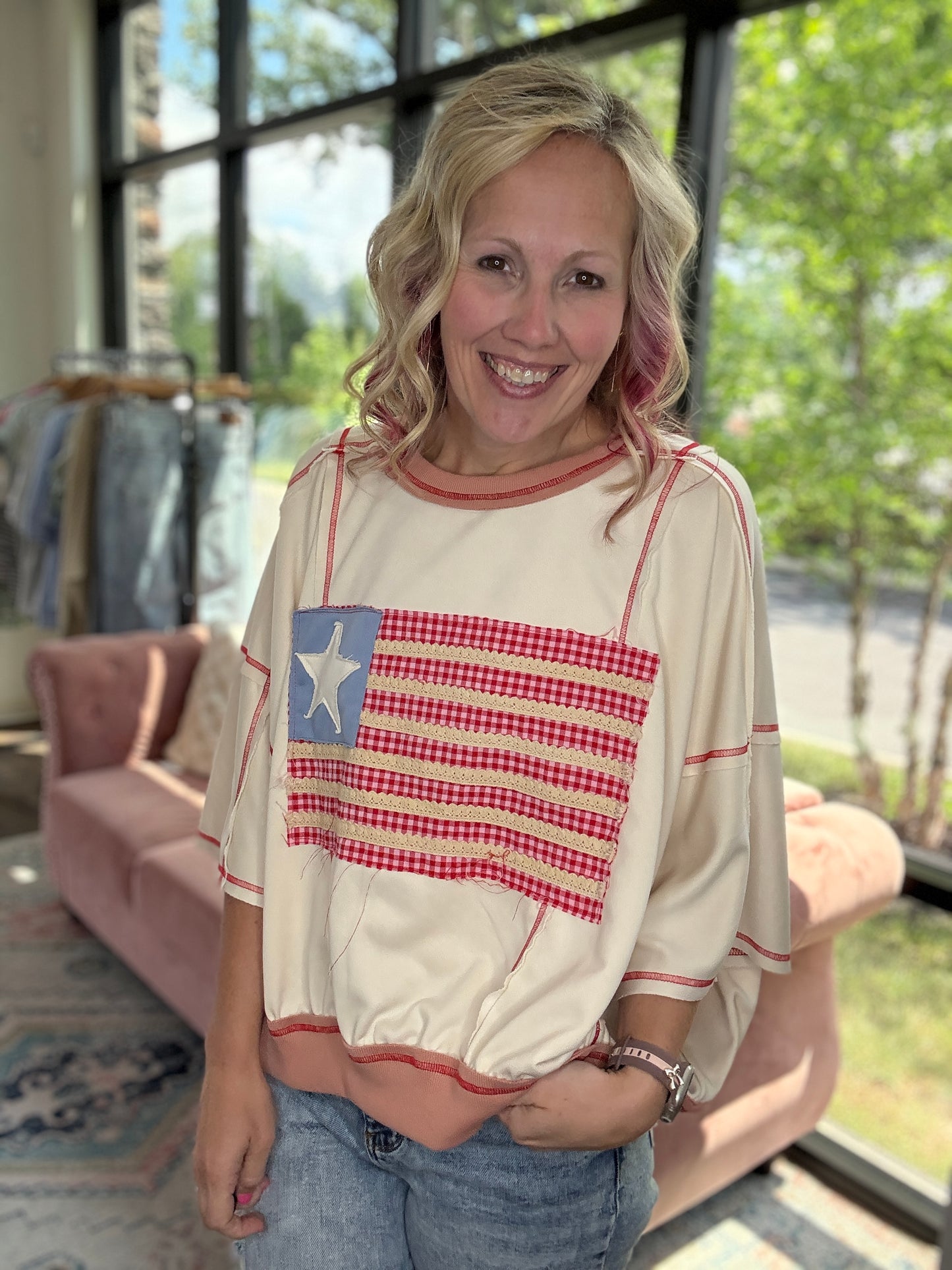 Stars & Stitch Top