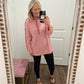 Cozy Henley Top- Dusty Pink