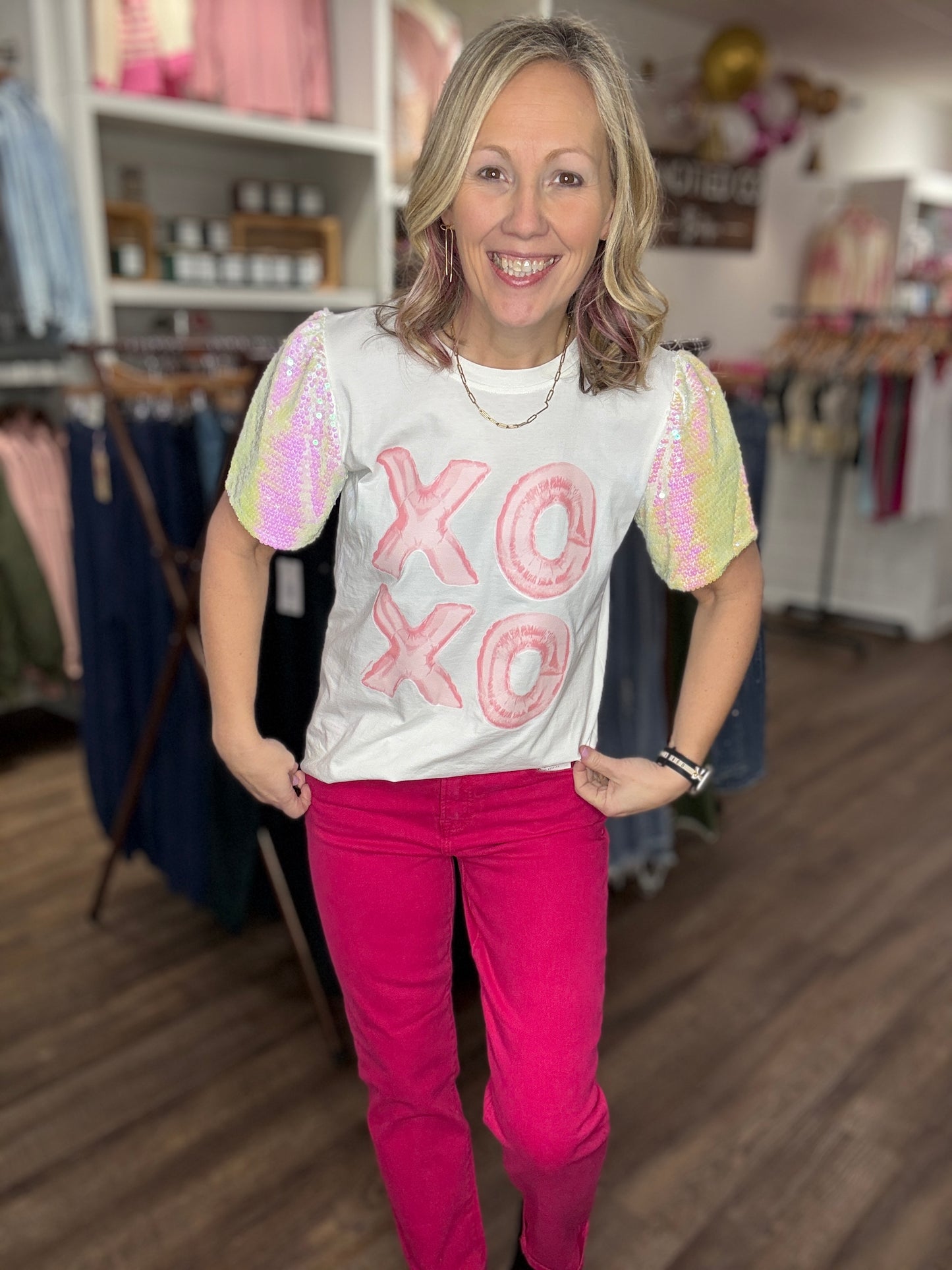 Pop Of Pink Denim