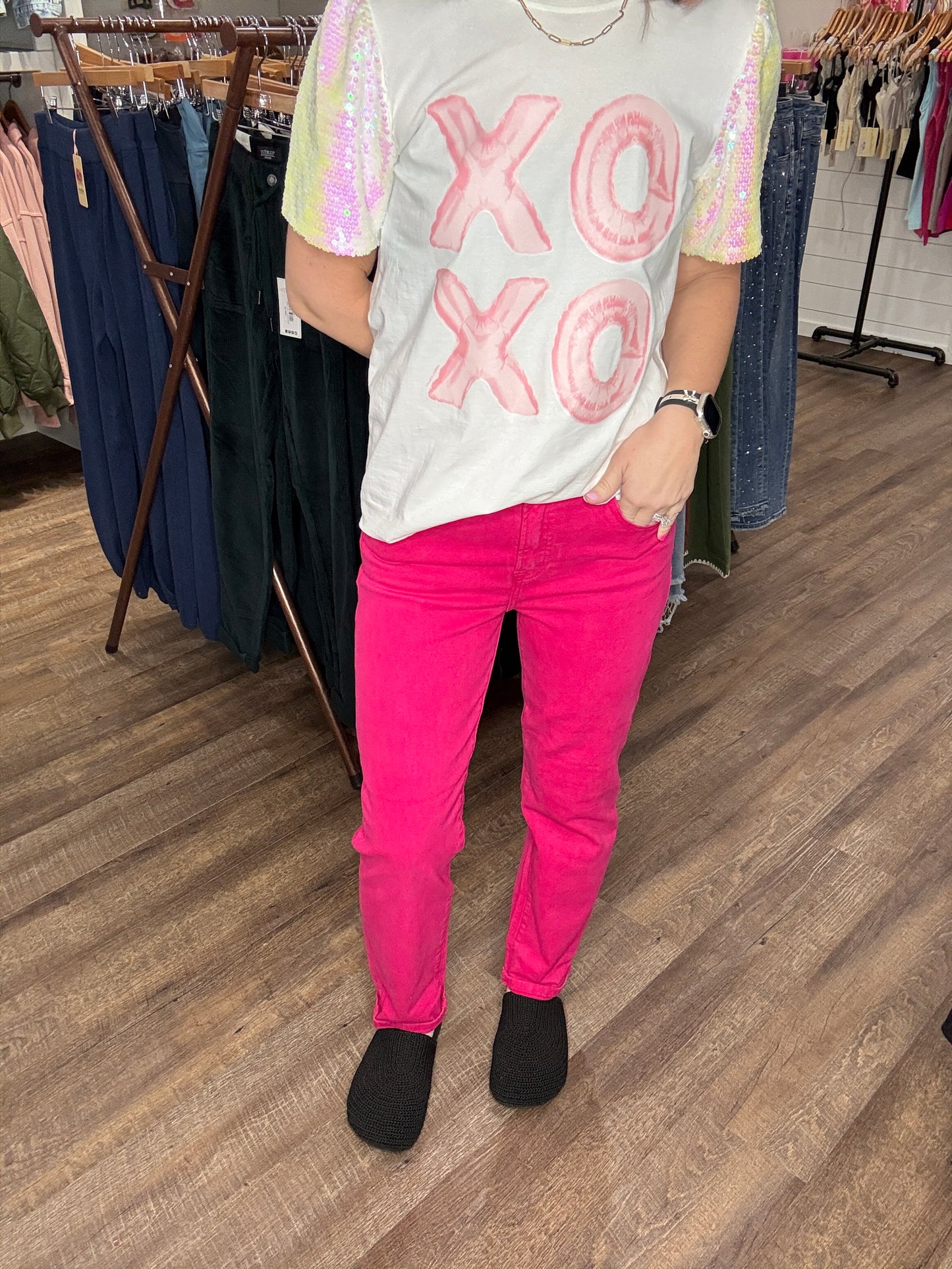 Pop Of Pink Denim