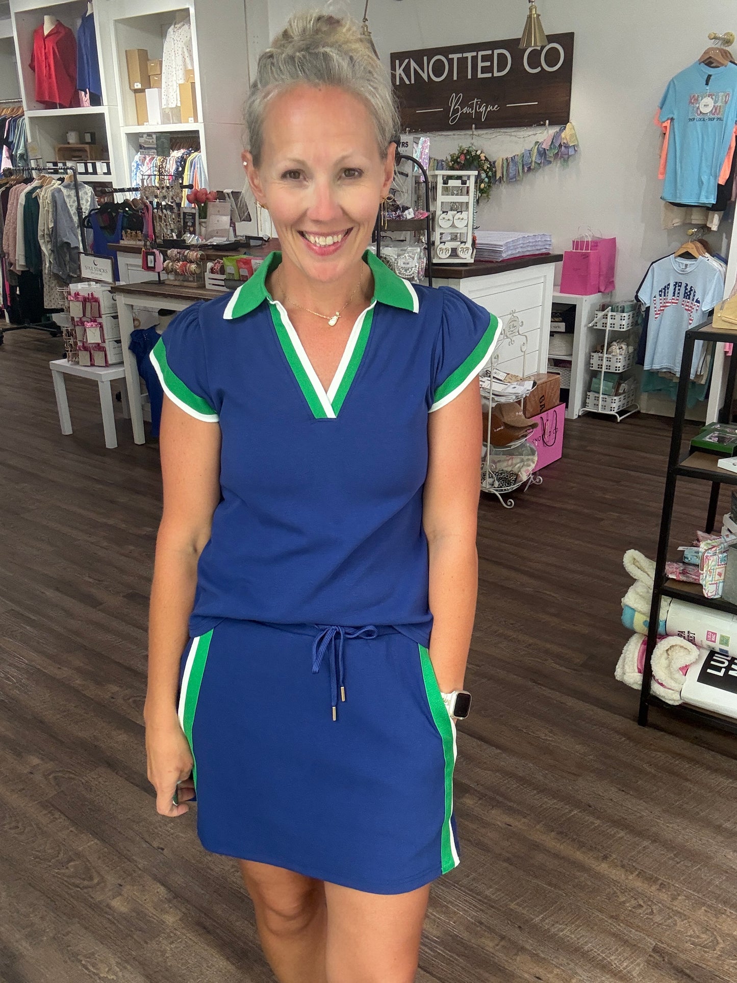 Navy Playbook Skort Set