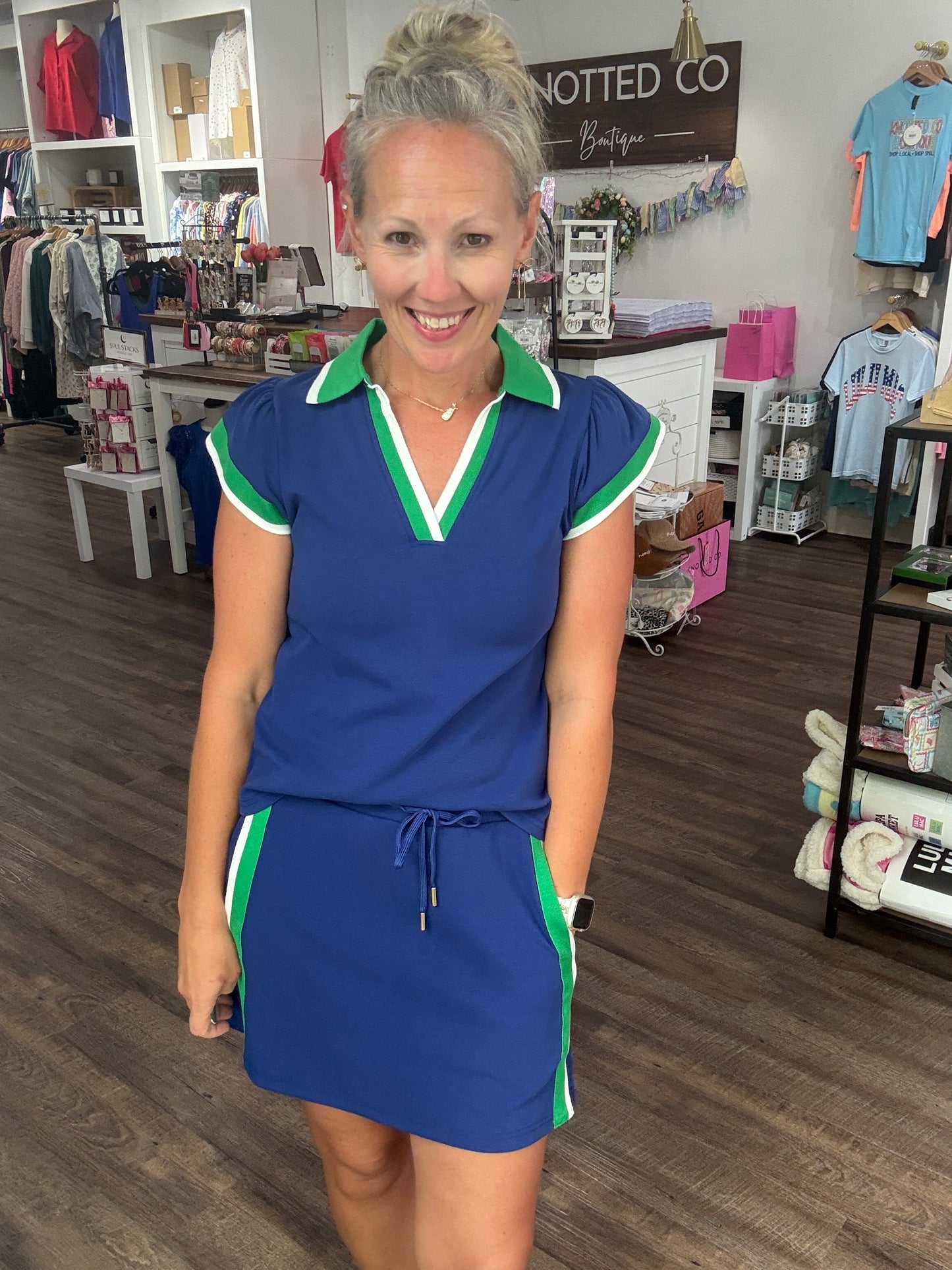 Navy Playbook Skort Set