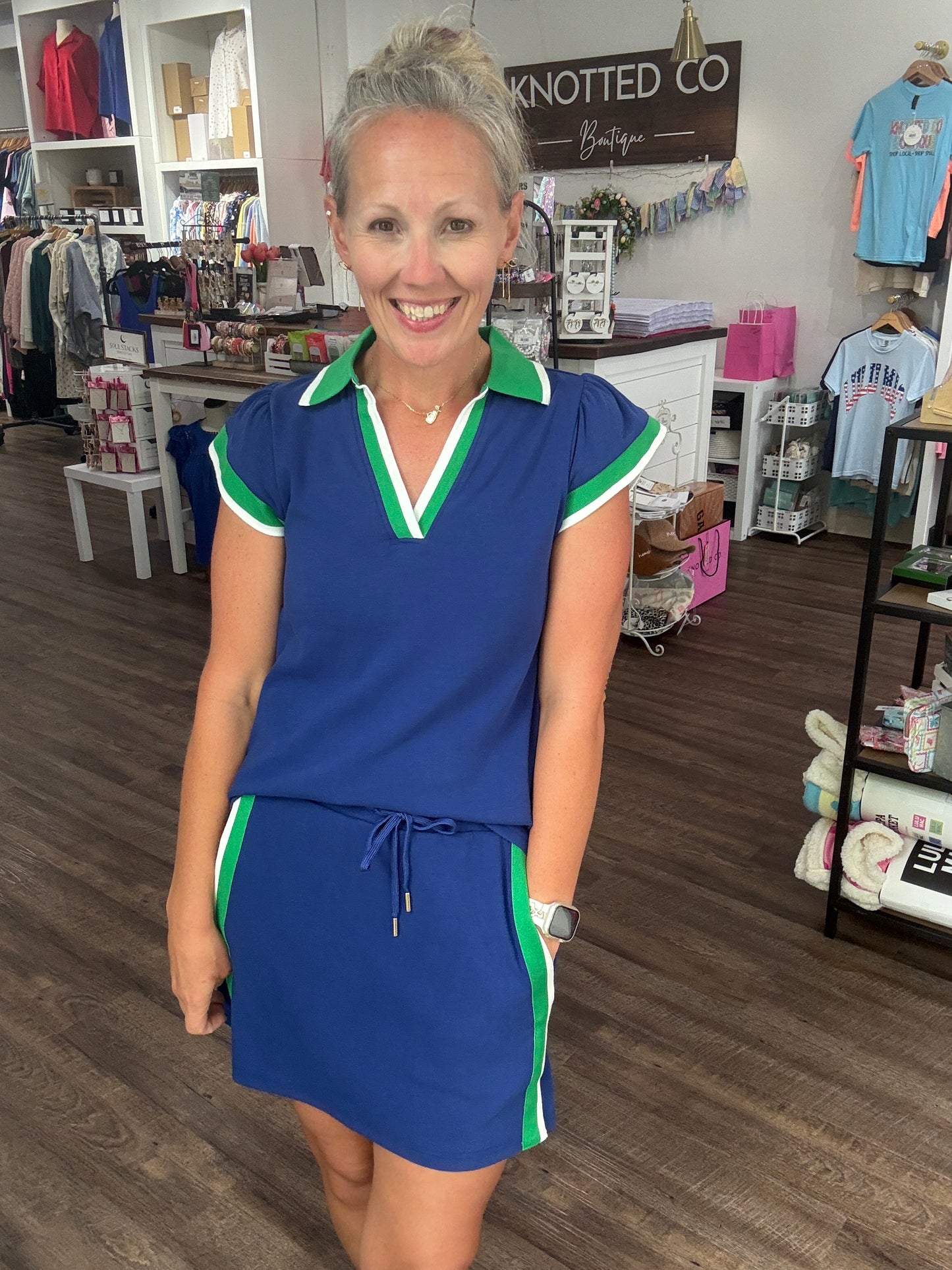 Navy Playbook Skort Set