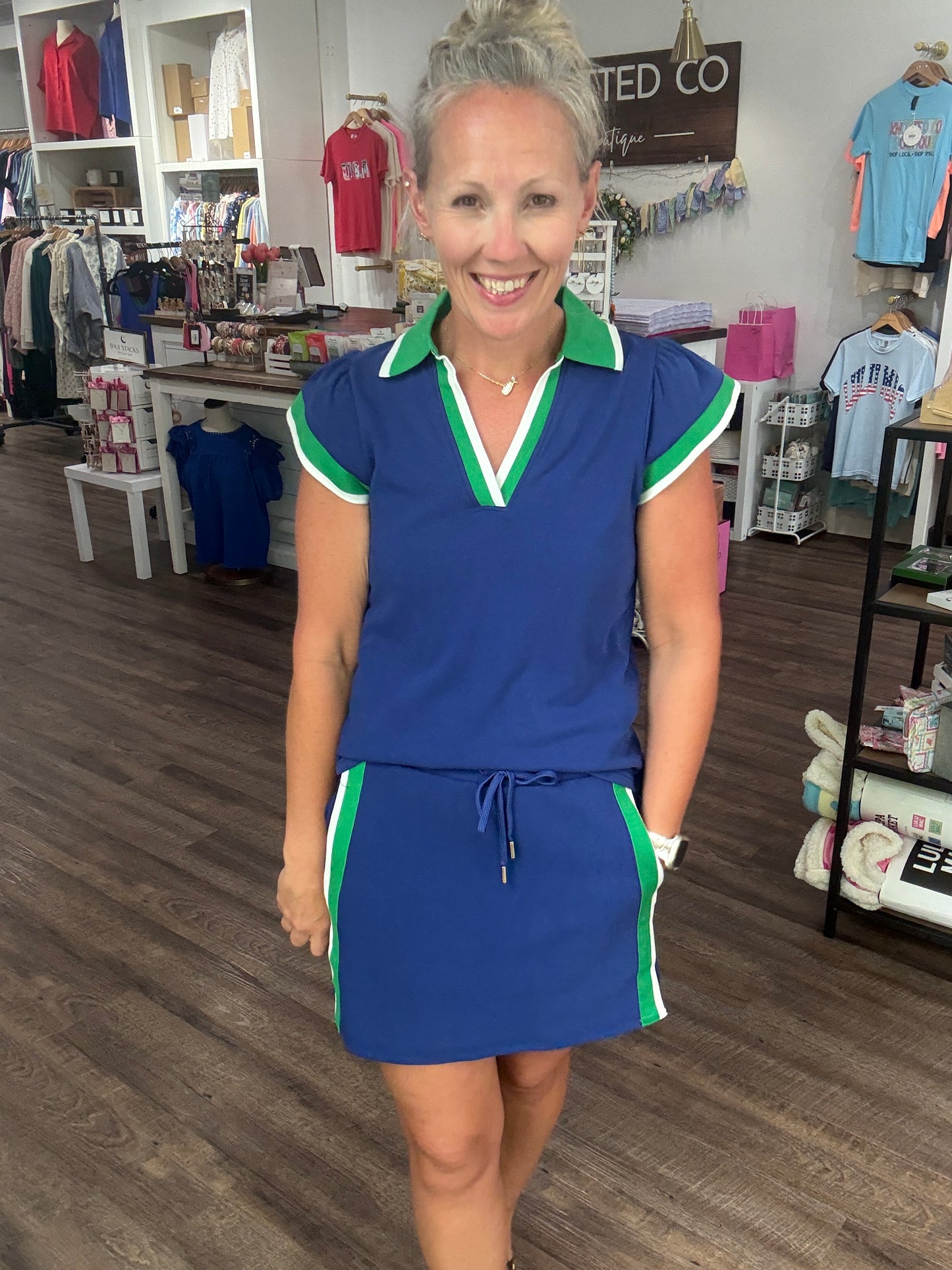 Navy Playbook Skort Set
