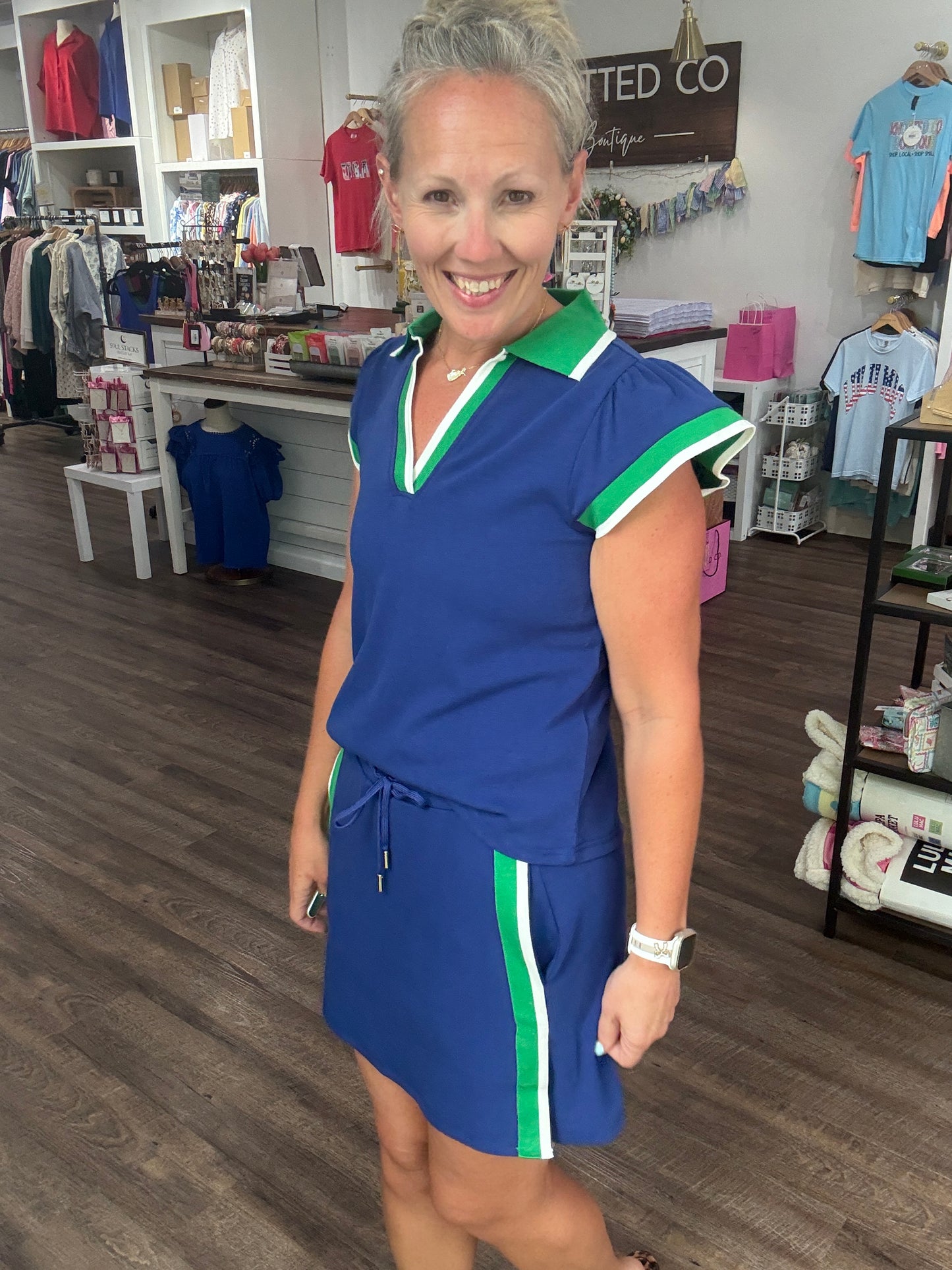 Navy Playbook Skort Set