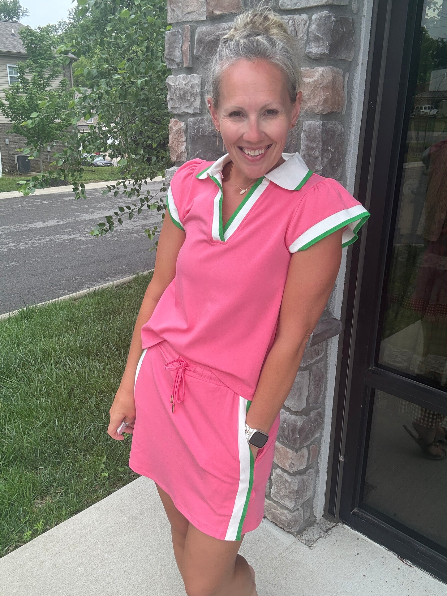 Pink Playbook Skort Set