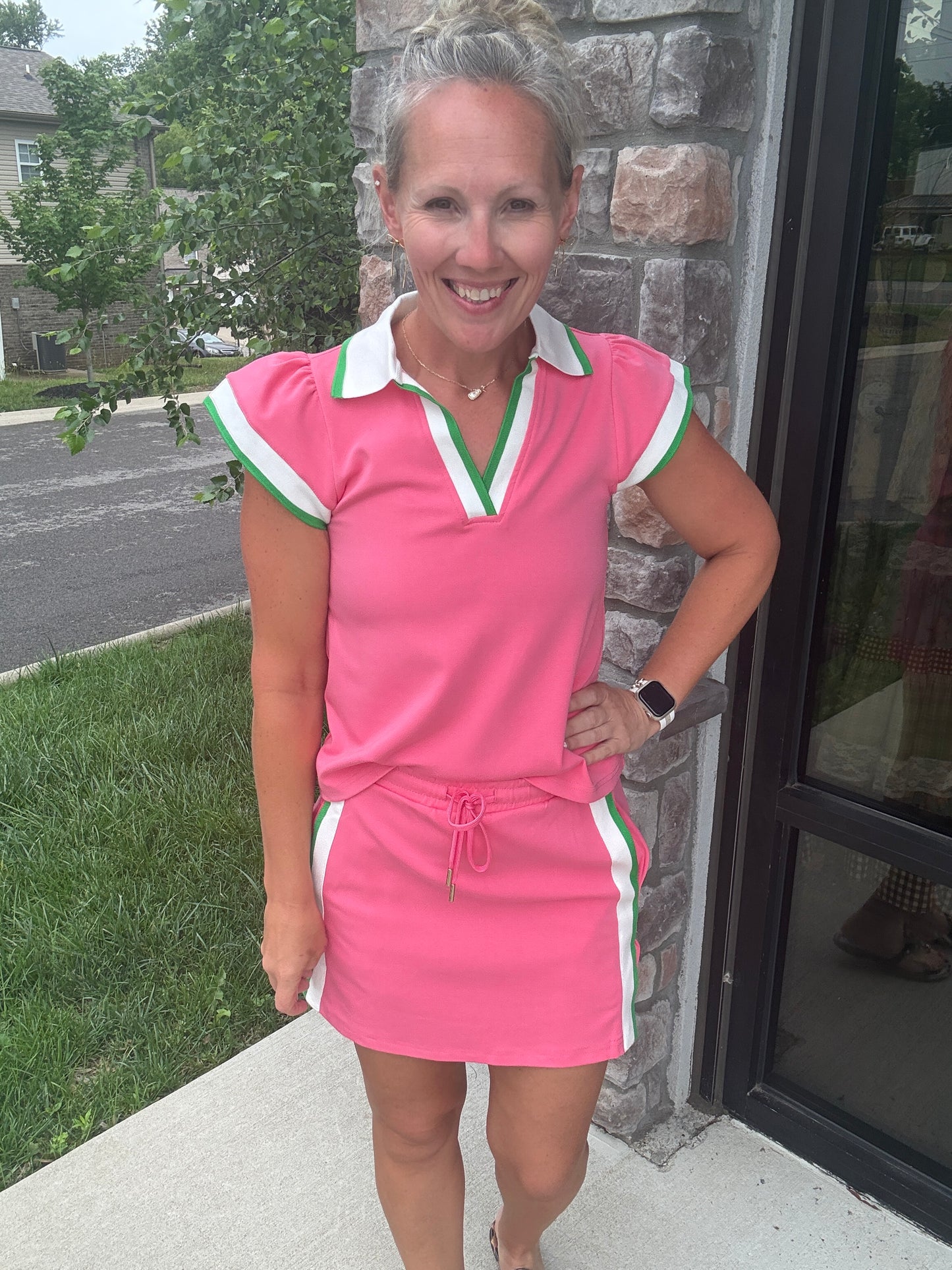 Pink Playbook Skort Set