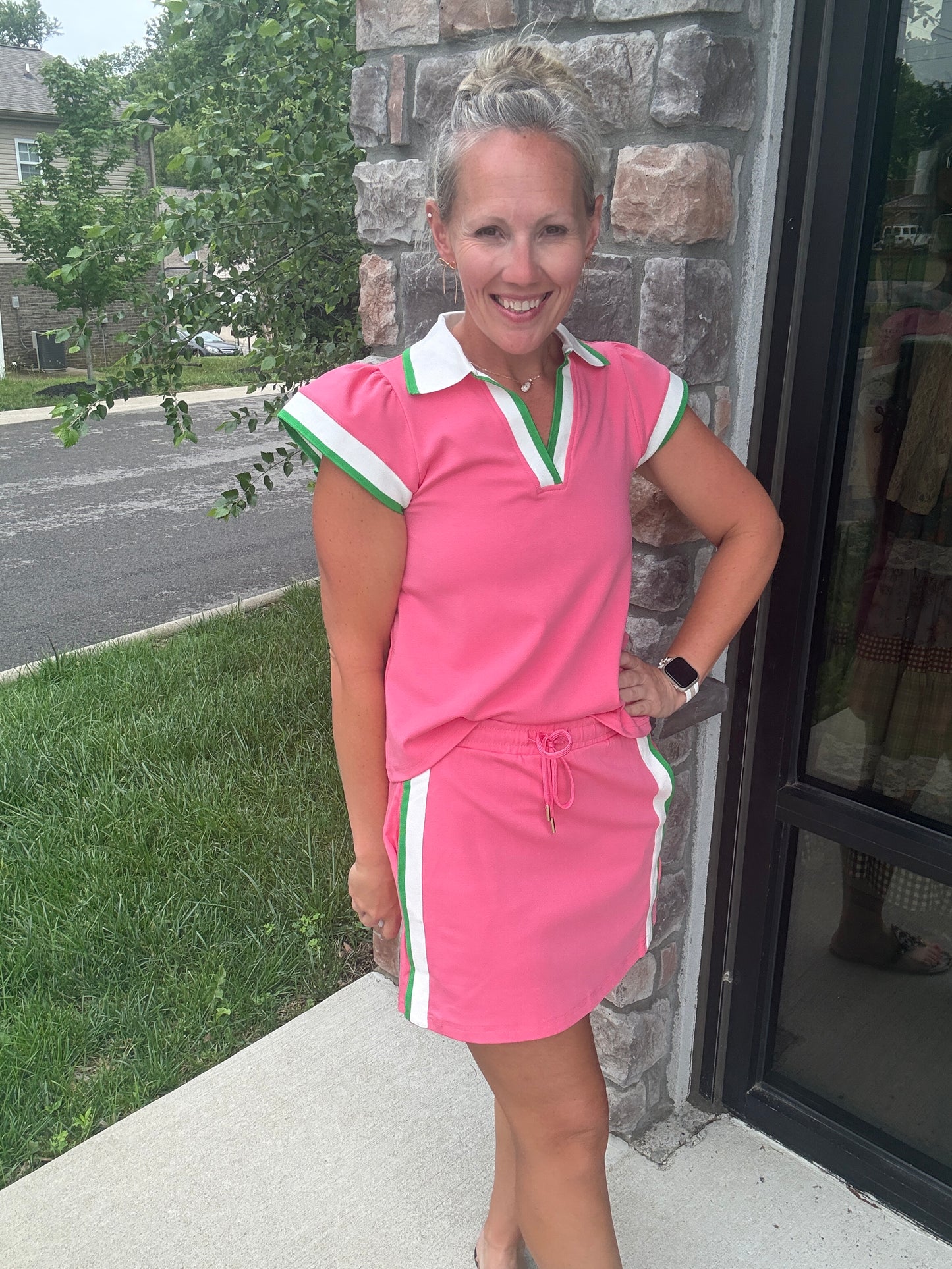 Pink Playbook Skort Set