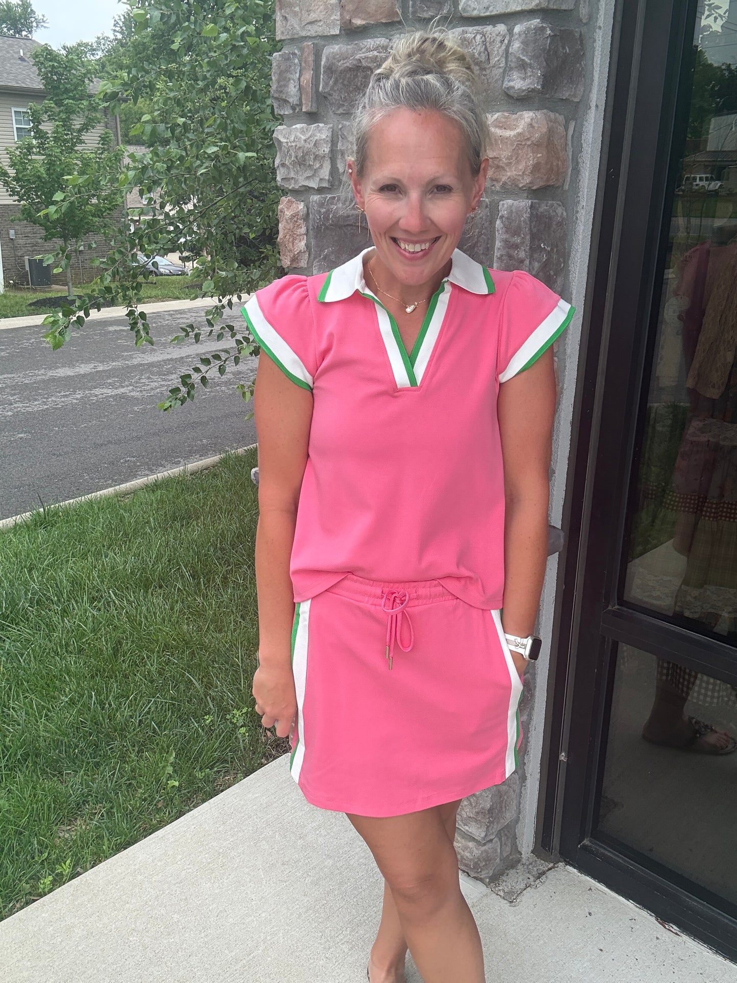 Pink Playbook Skort Set
