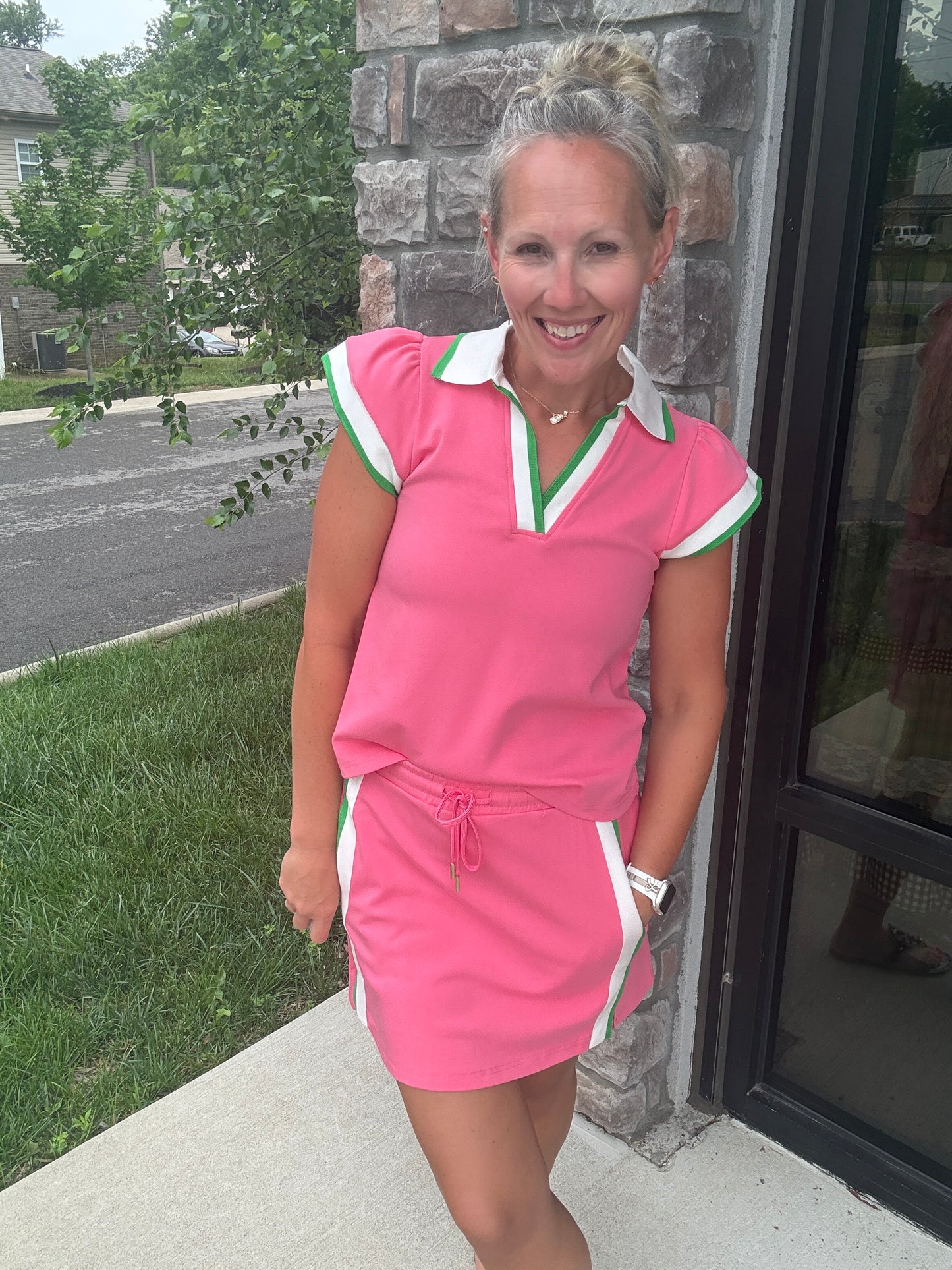 Pink Playbook Skort Set