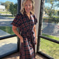 Merry Moments Plaid Dress- Navy