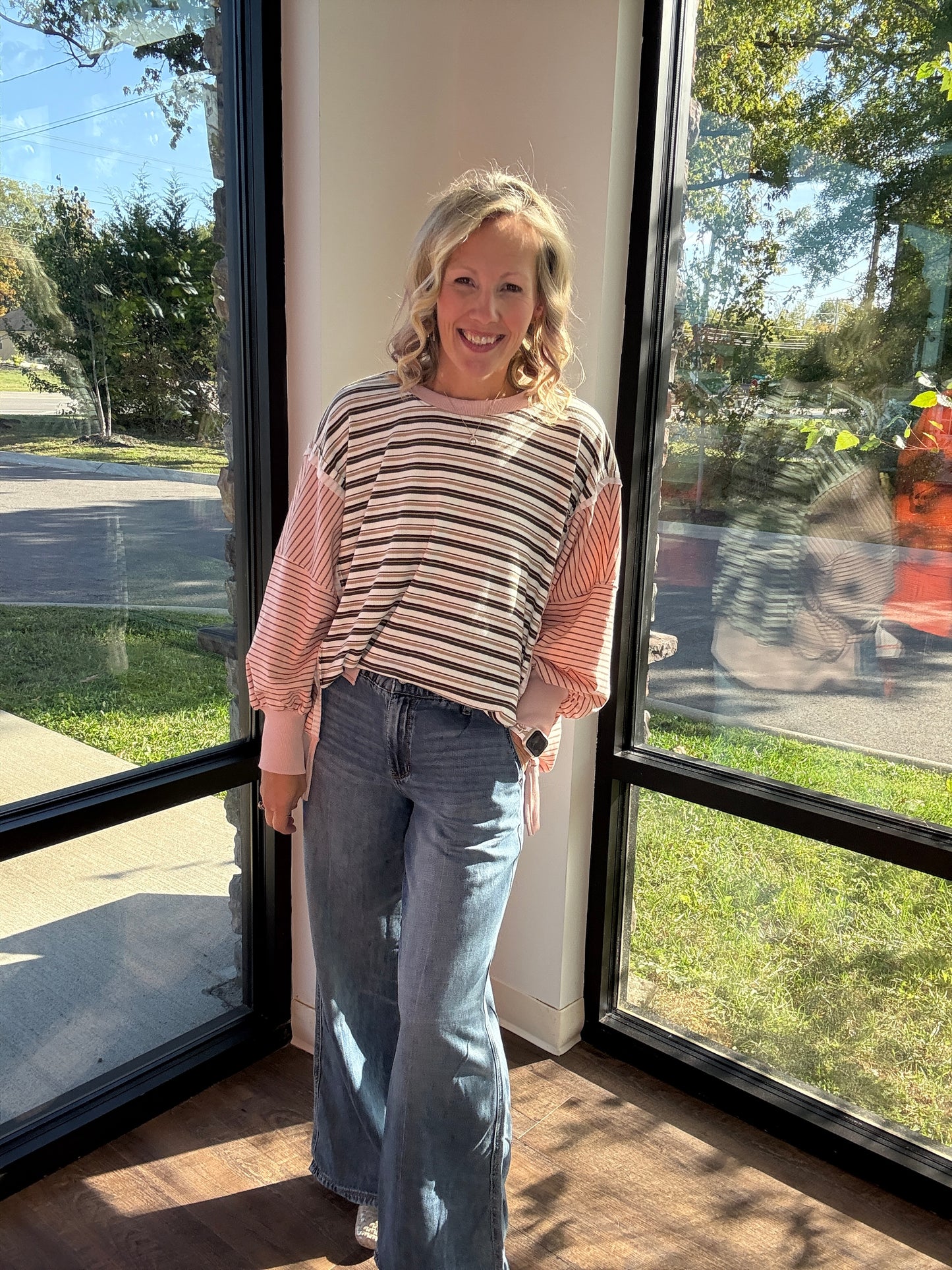 Easy Days Striped Sweatshirt