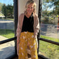 Haddie Floral Pants- Mustard