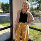 Haddie Floral Pants- Mustard