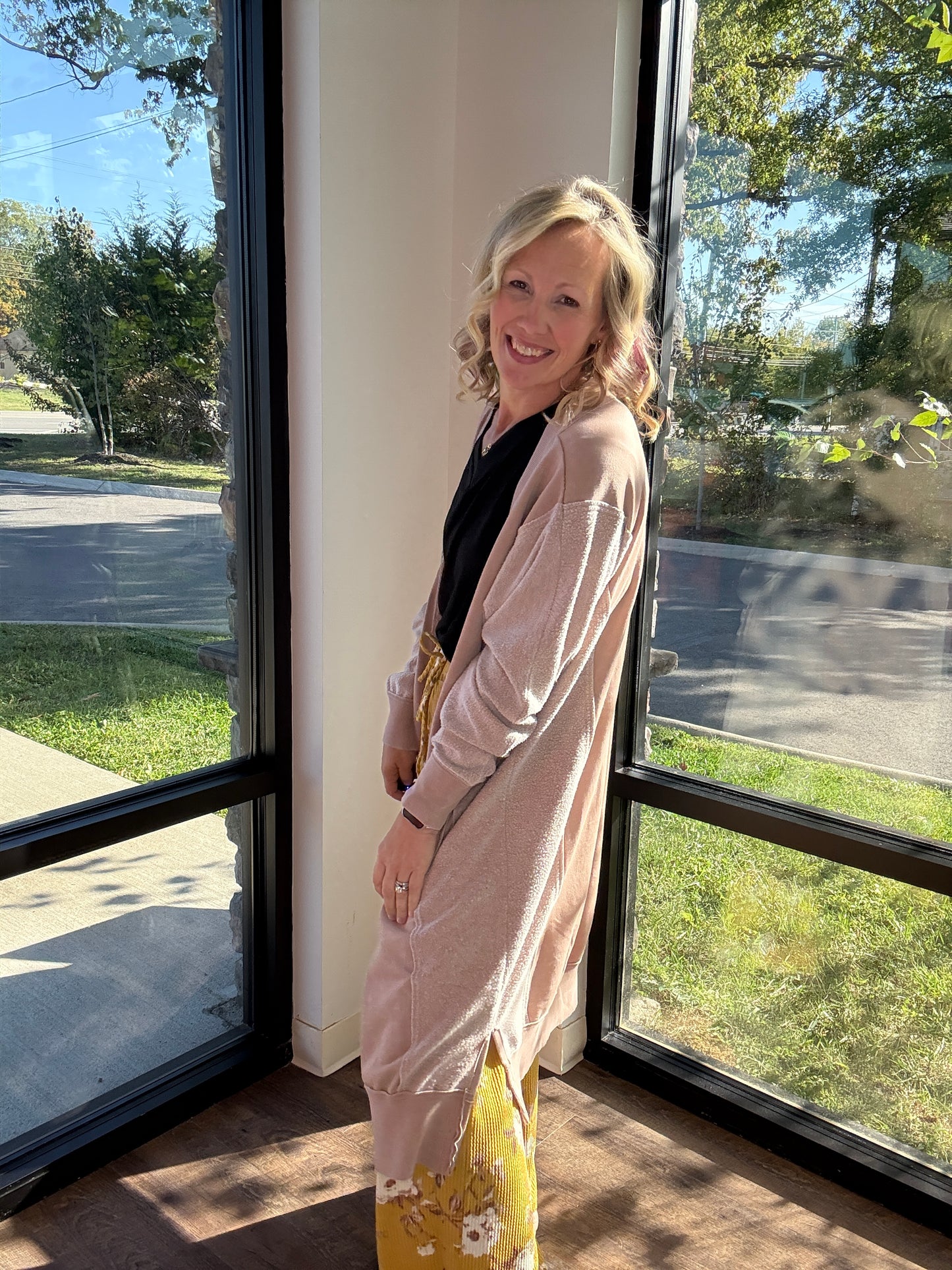 Haddie Floral Pants- Mustard