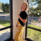Haddie Floral Pants- Mustard