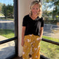 Haddie Floral Pants- Mustard