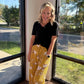 Haddie Floral Pants- Mustard