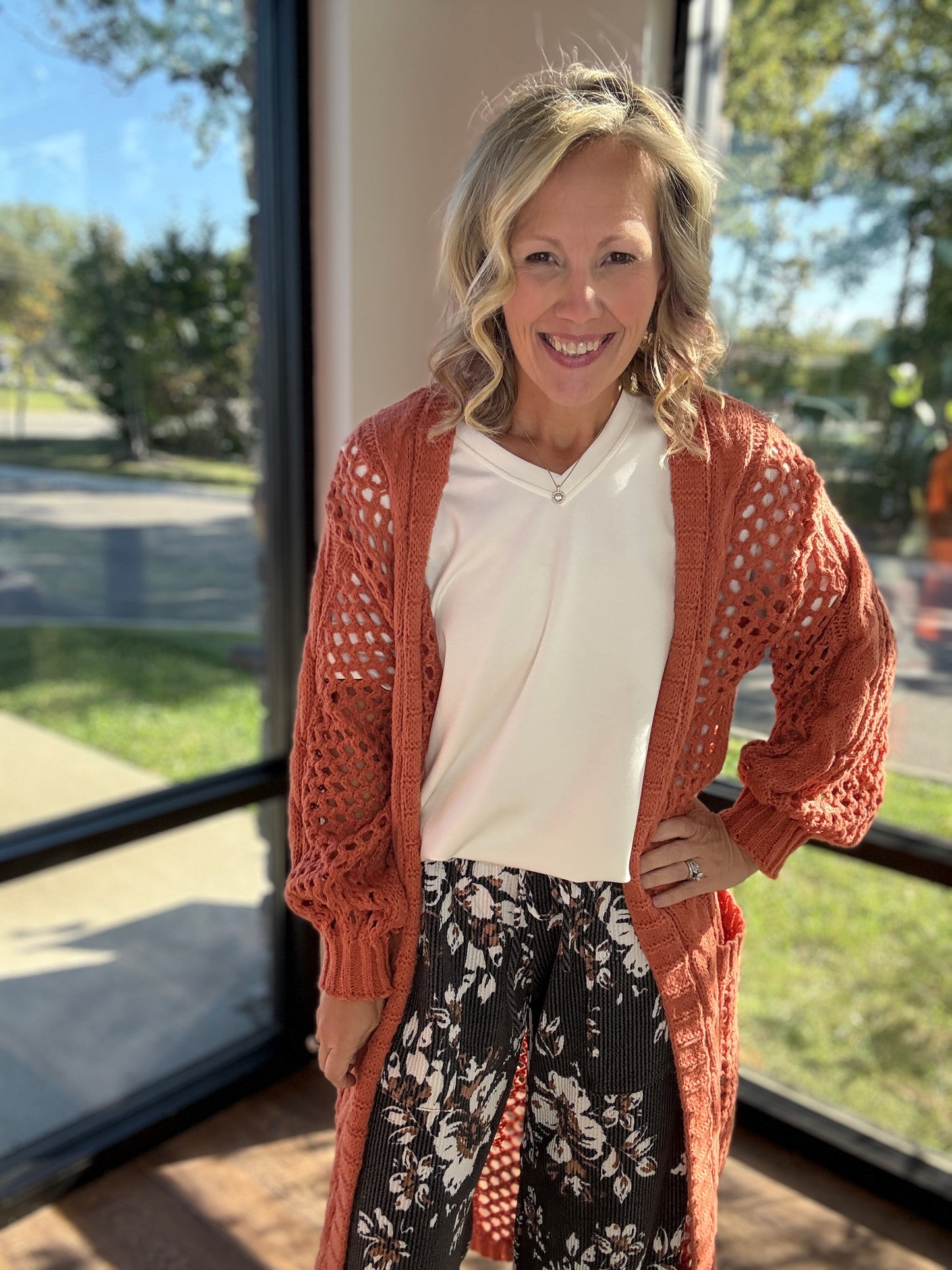 Haddie Floral Pants-Black