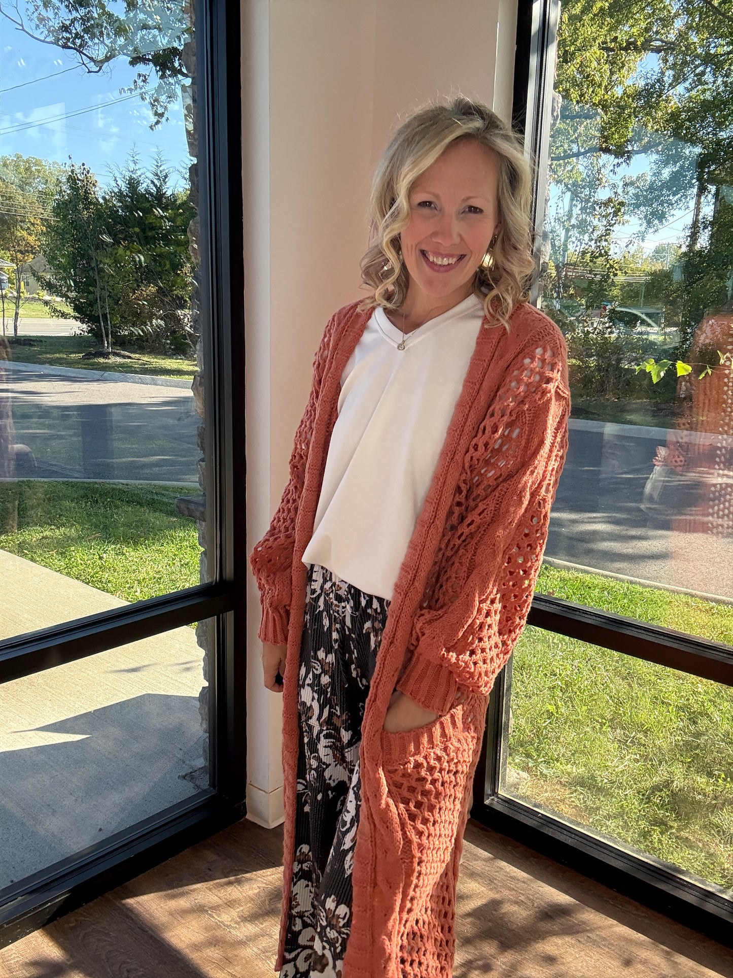 Haddie Floral Pants-Black