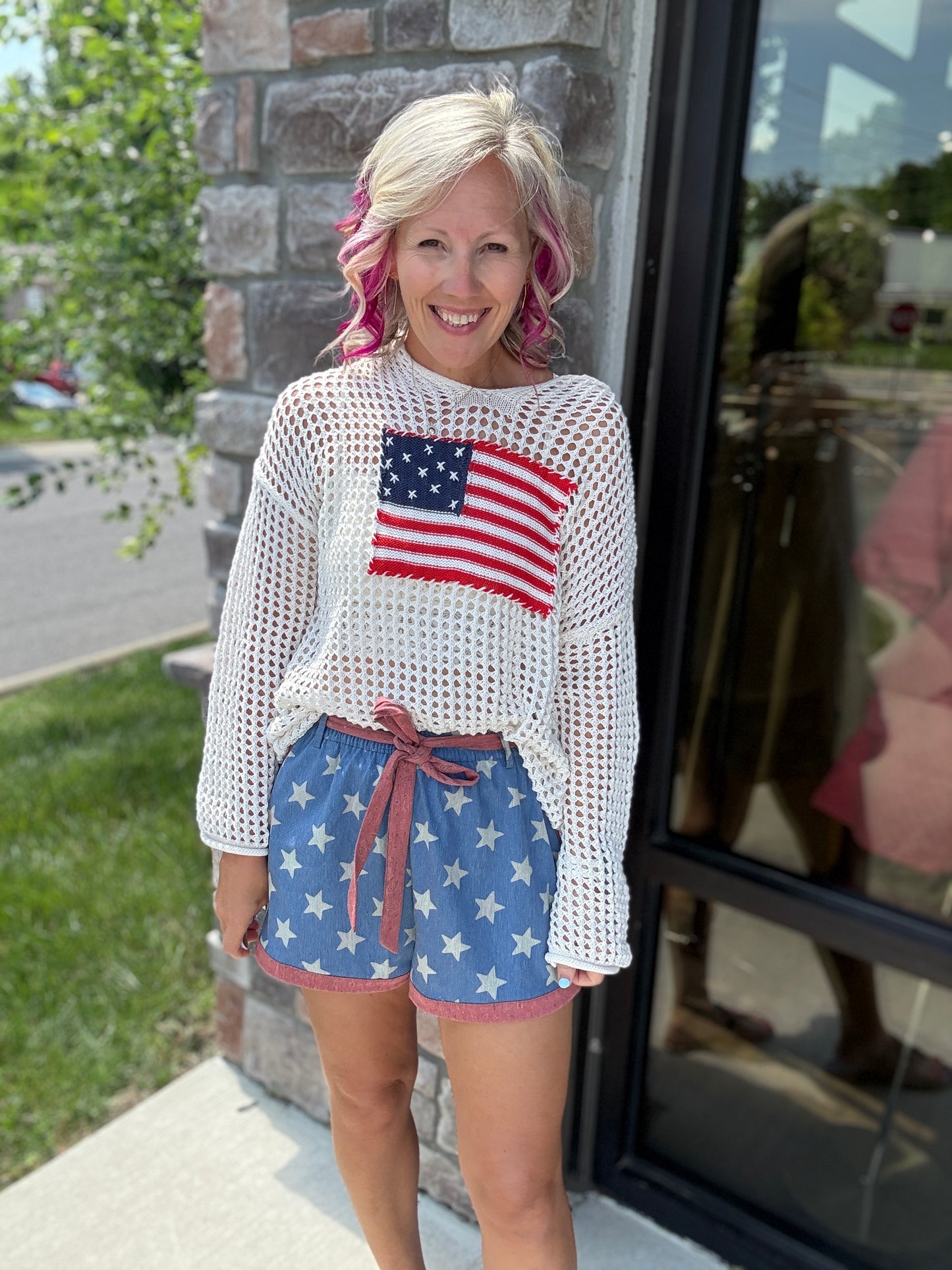 Freedom Flag Coastal Pullover