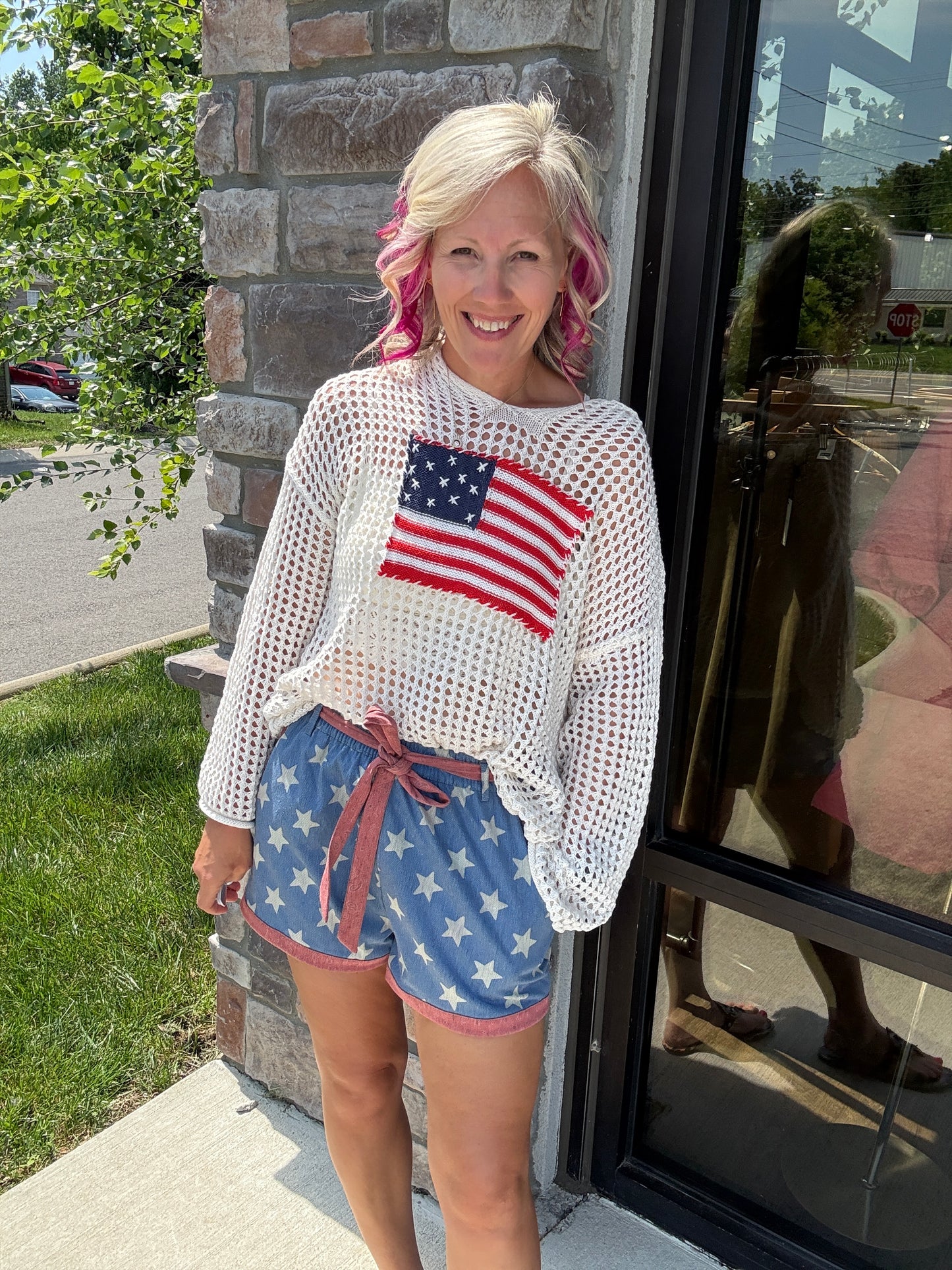 Freedom Flag Coastal Pullover