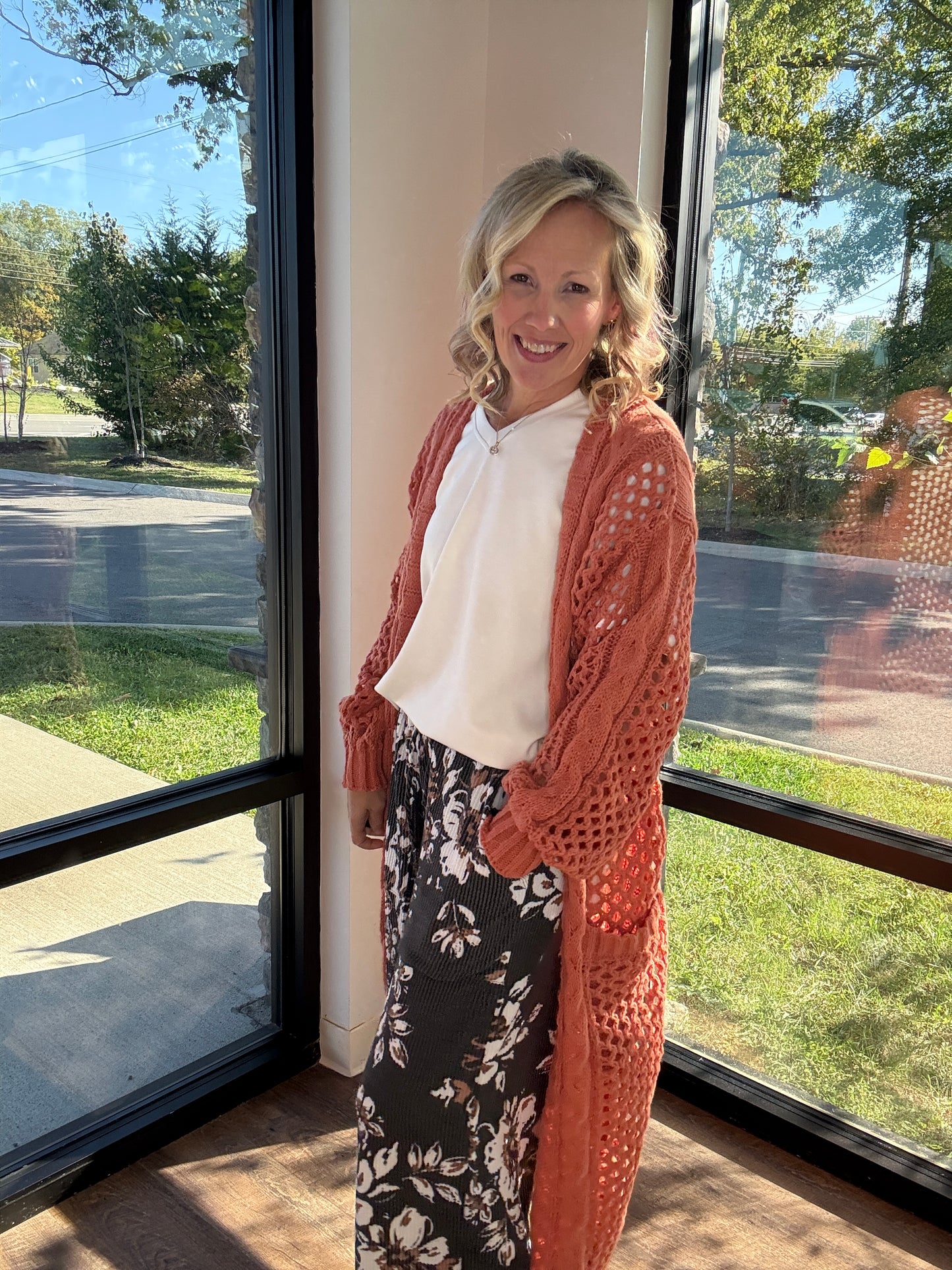 Haddie Floral Pants-Black