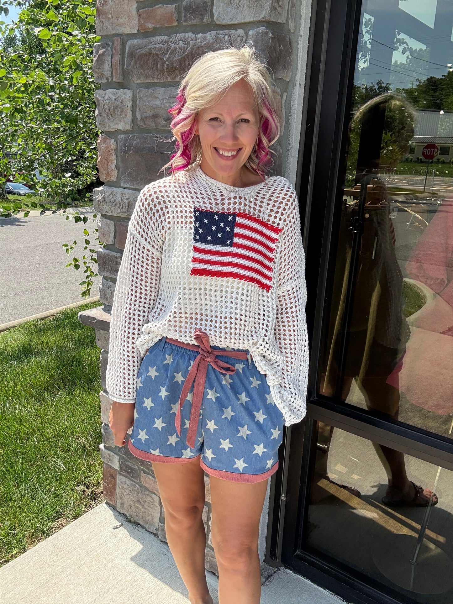 Freedom Flag Coastal Pullover