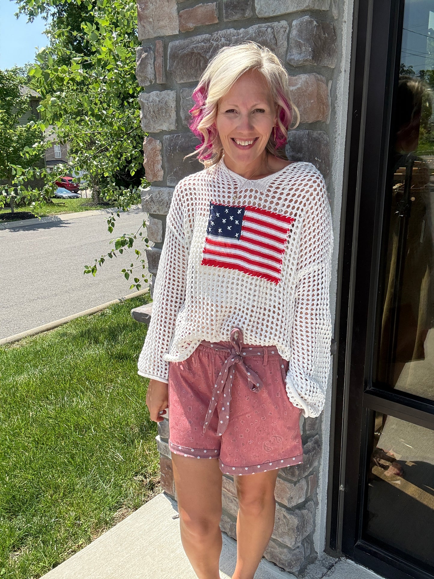 Freedom Flag Coastal Pullover