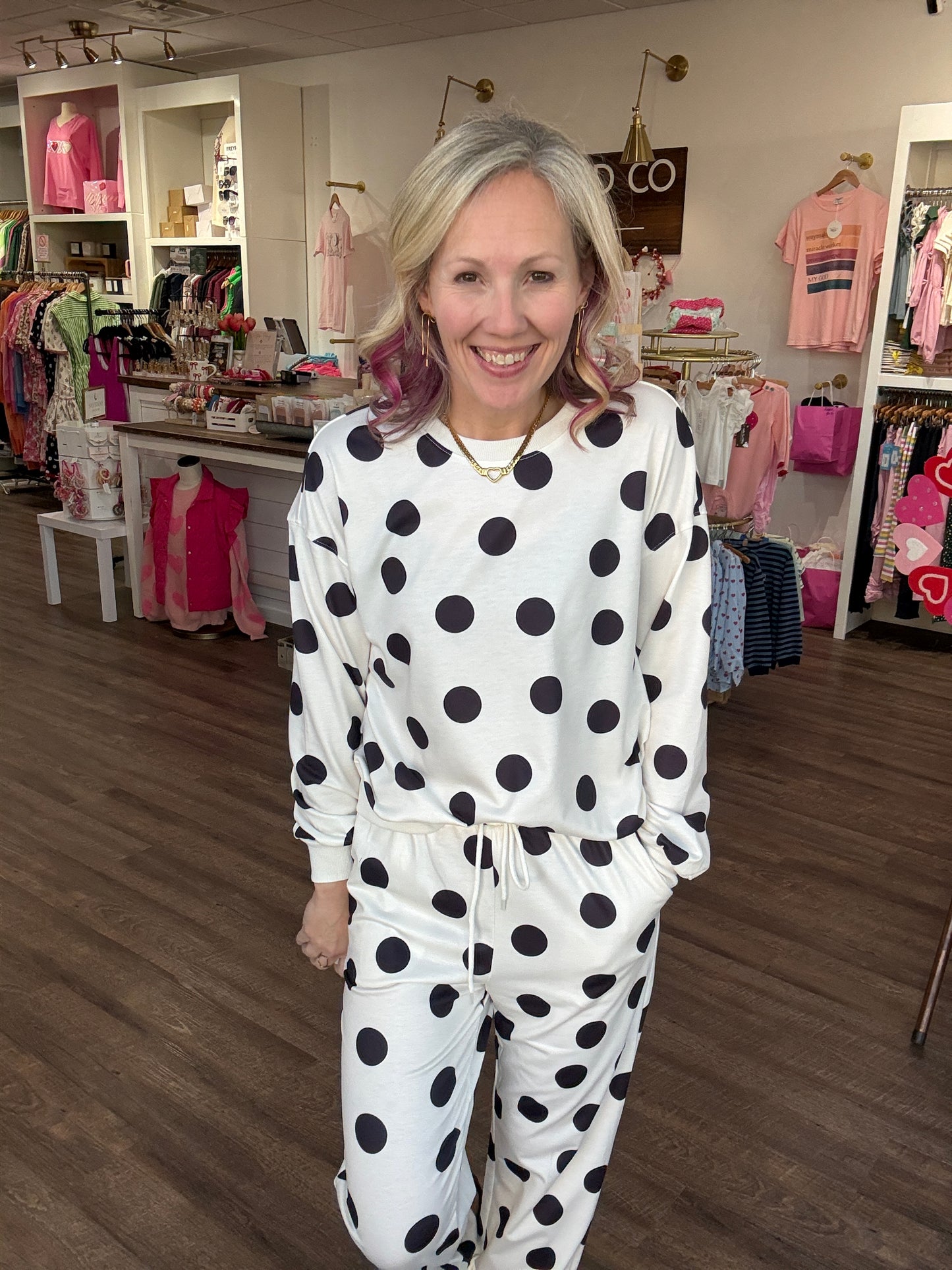 Dot the Way Jogger Set