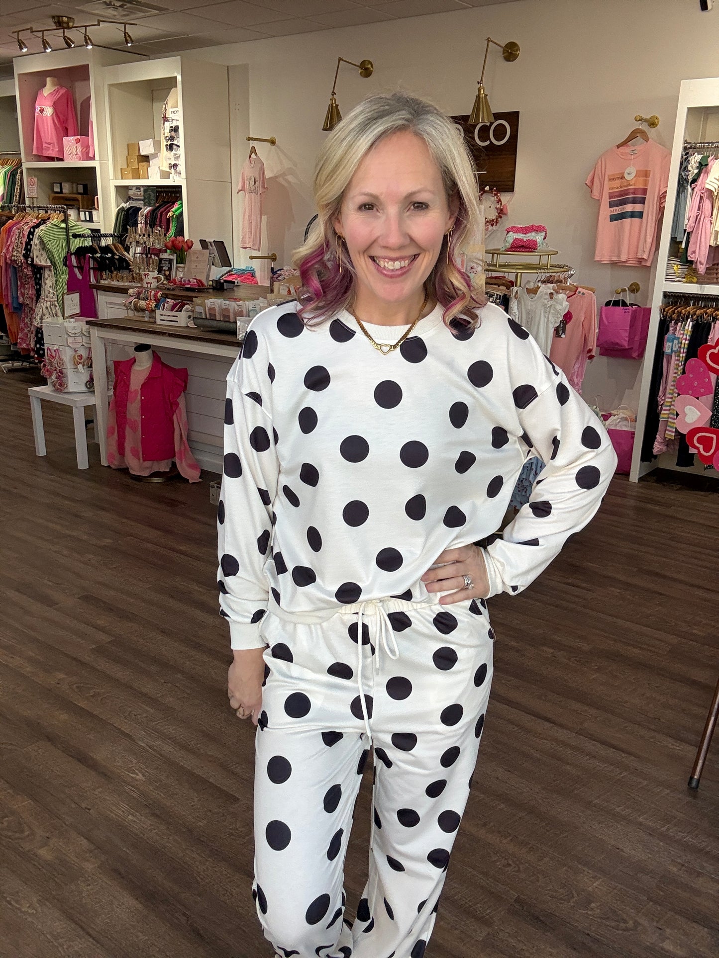 Dot the Way Jogger Set