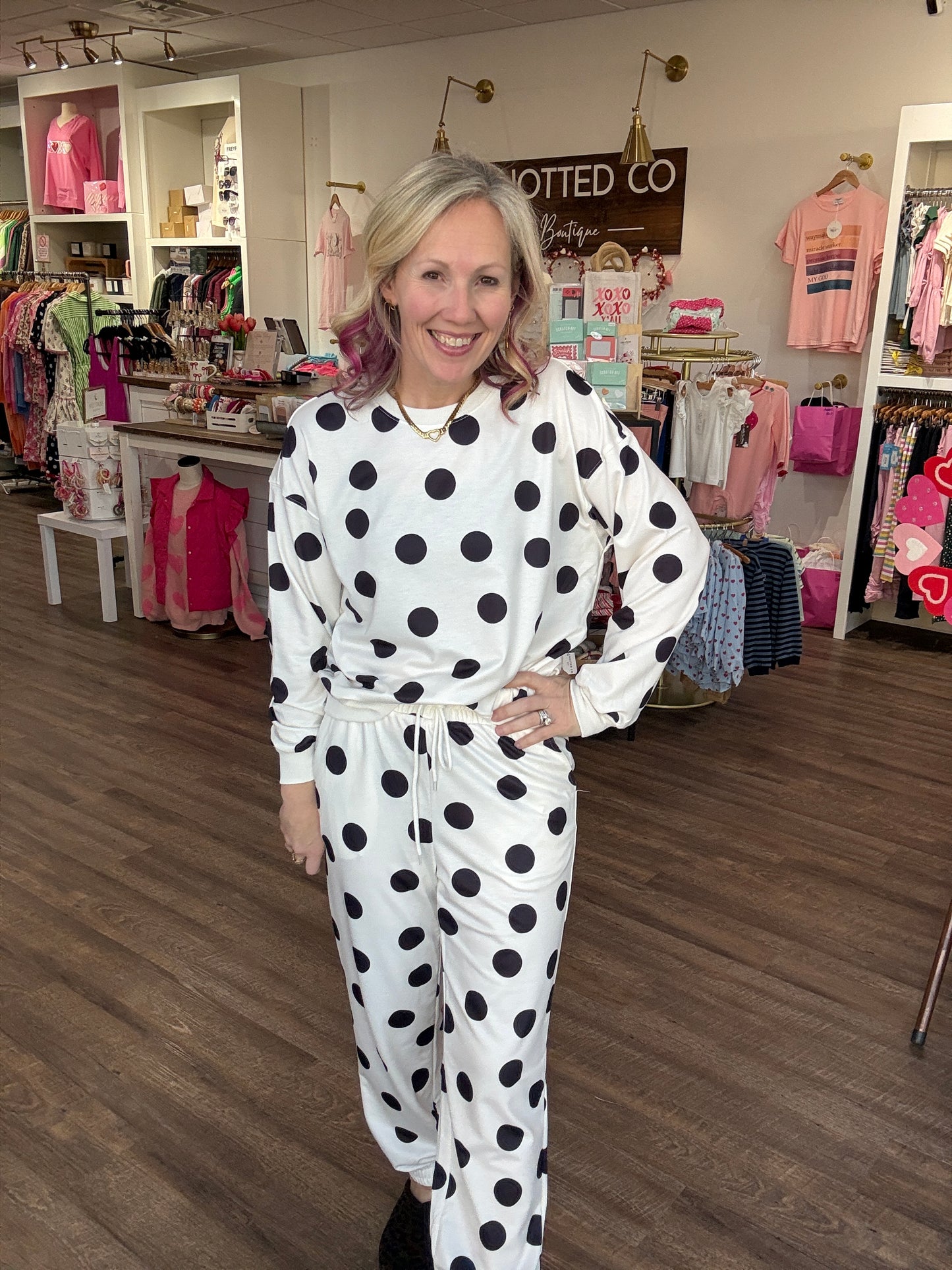 Dot the Way Jogger Set