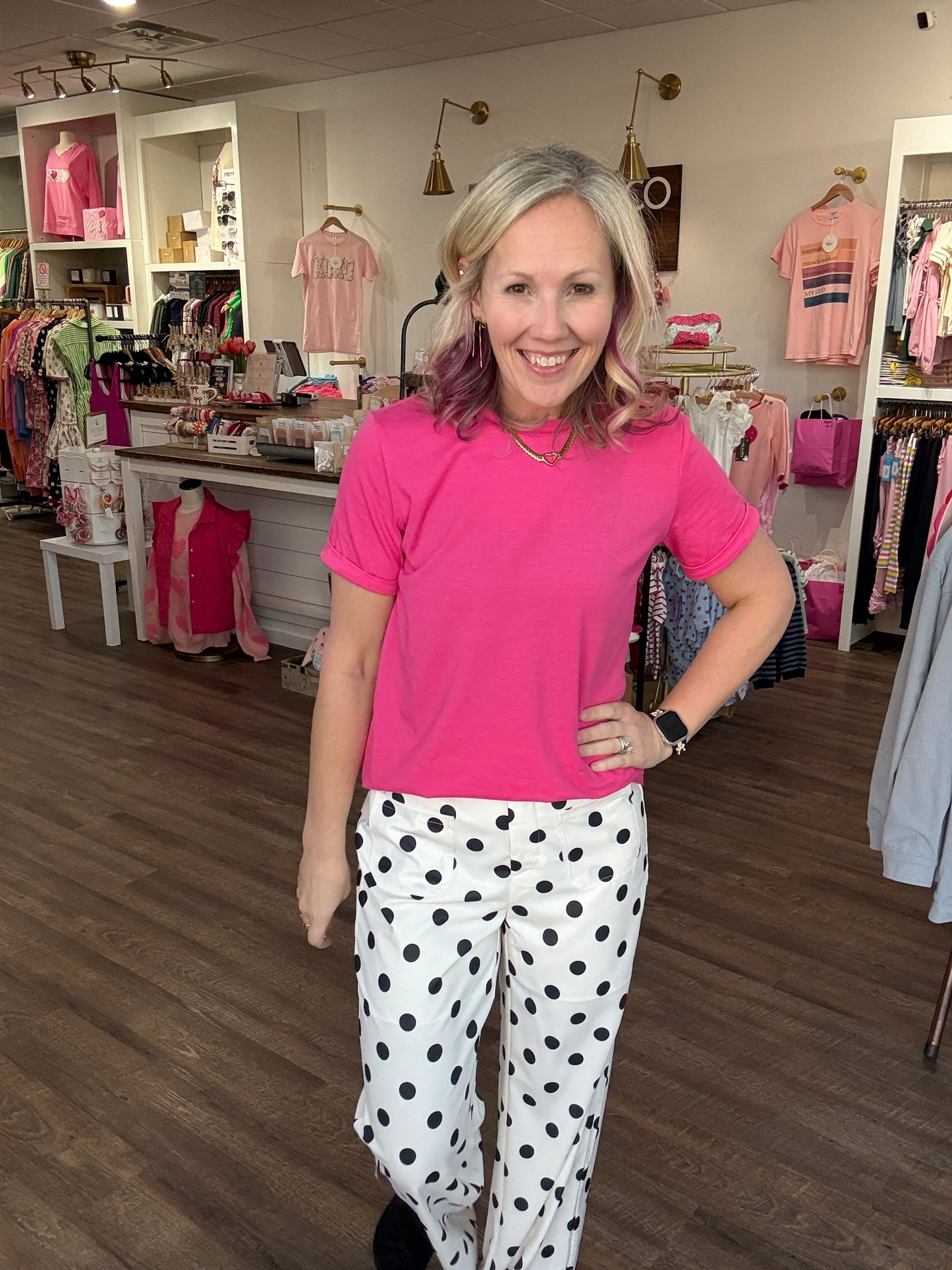 Essential Tee- Hot Pink
