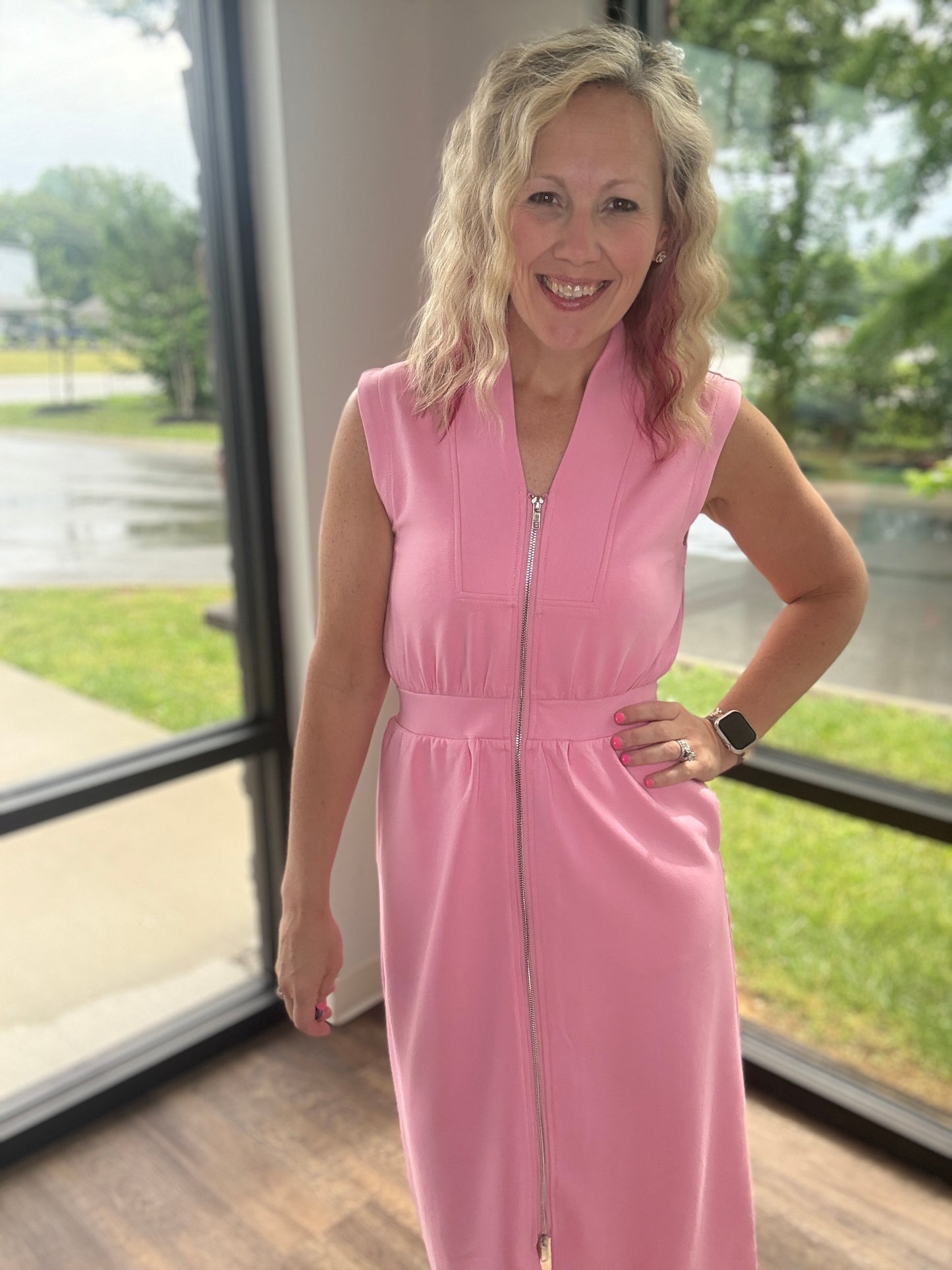 Pink Midi Dress