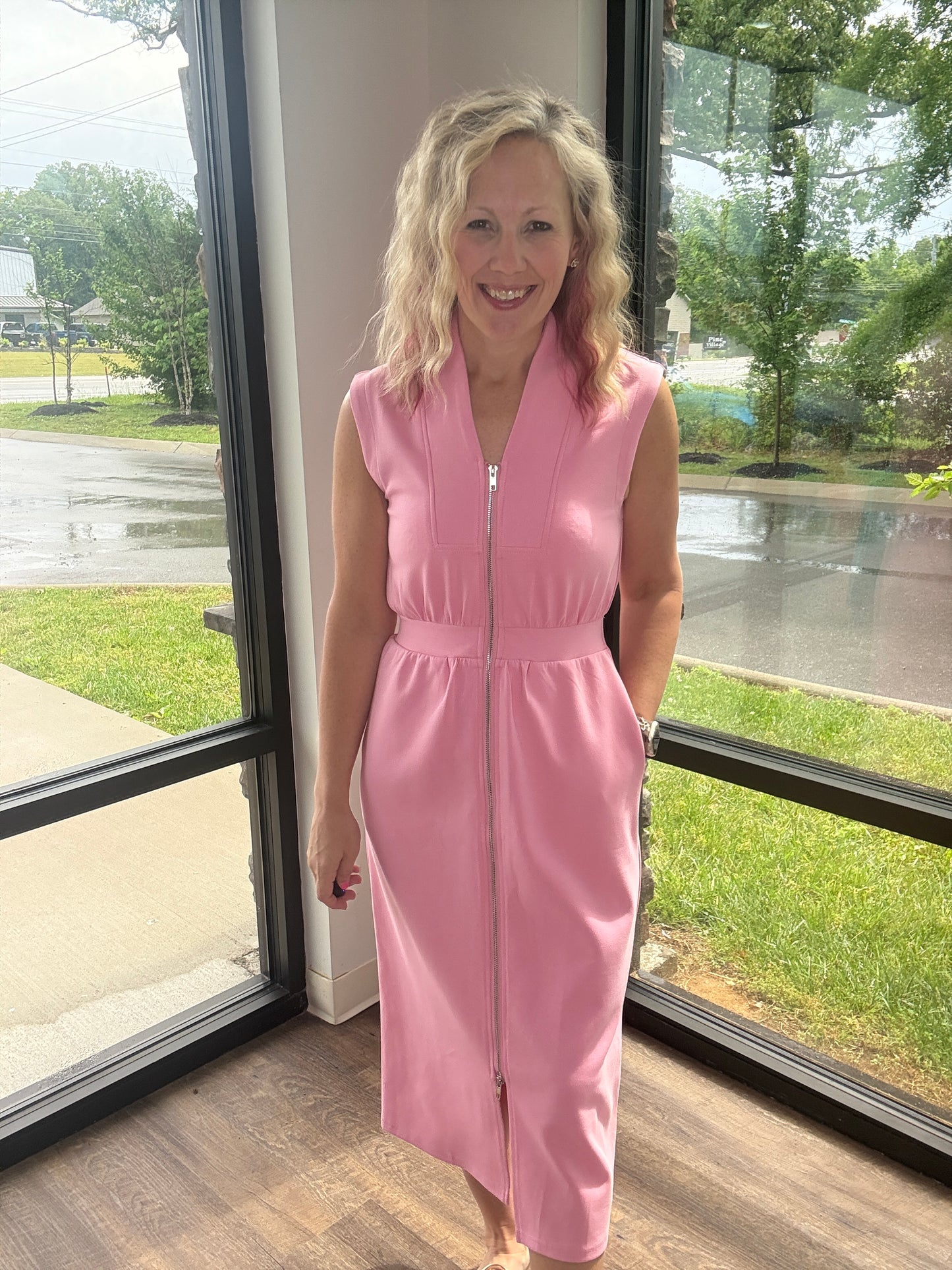 Pink Midi Dress
