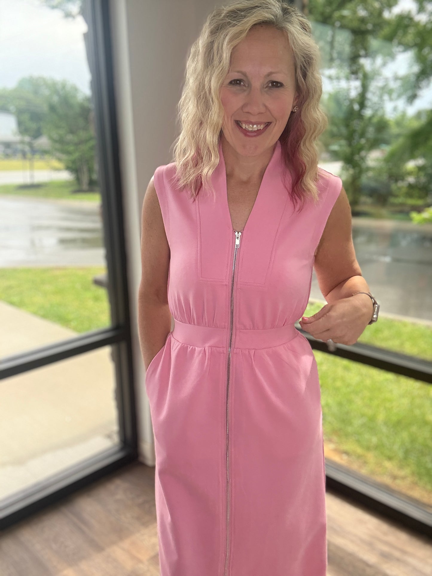 Pink Midi Dress