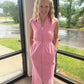 Pink Midi Dress