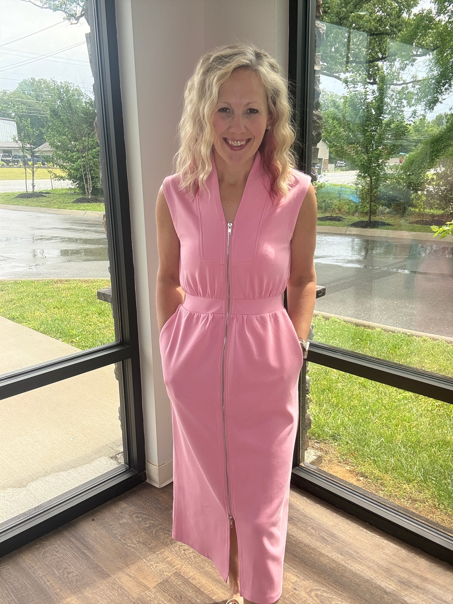 Pink Midi Dress